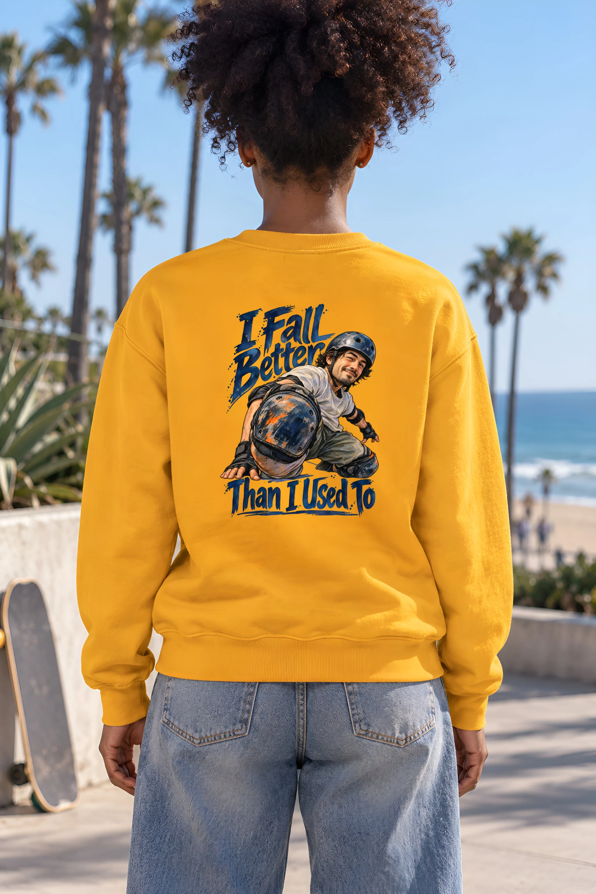 "I Fall Better Than I Used To" Heavy Blend Unisex Crewneck Sweatshirt