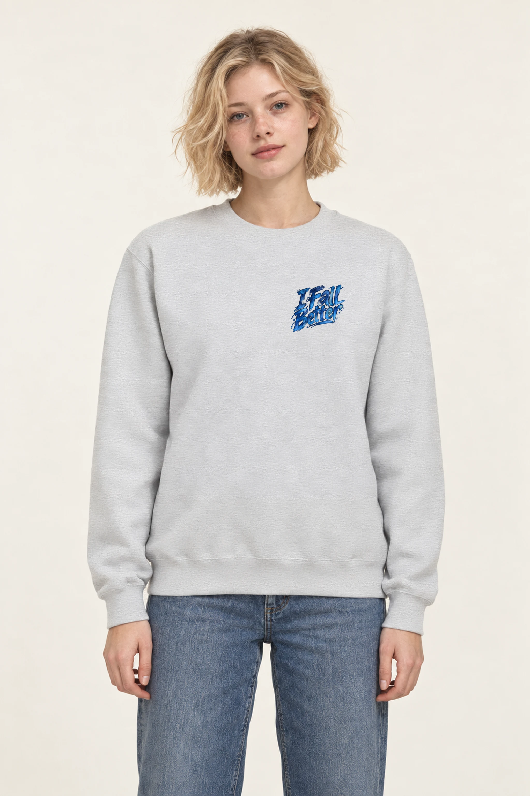"I Fall Better Than I Used To" Heavy Blend Unisex Crewneck Sweatshirt