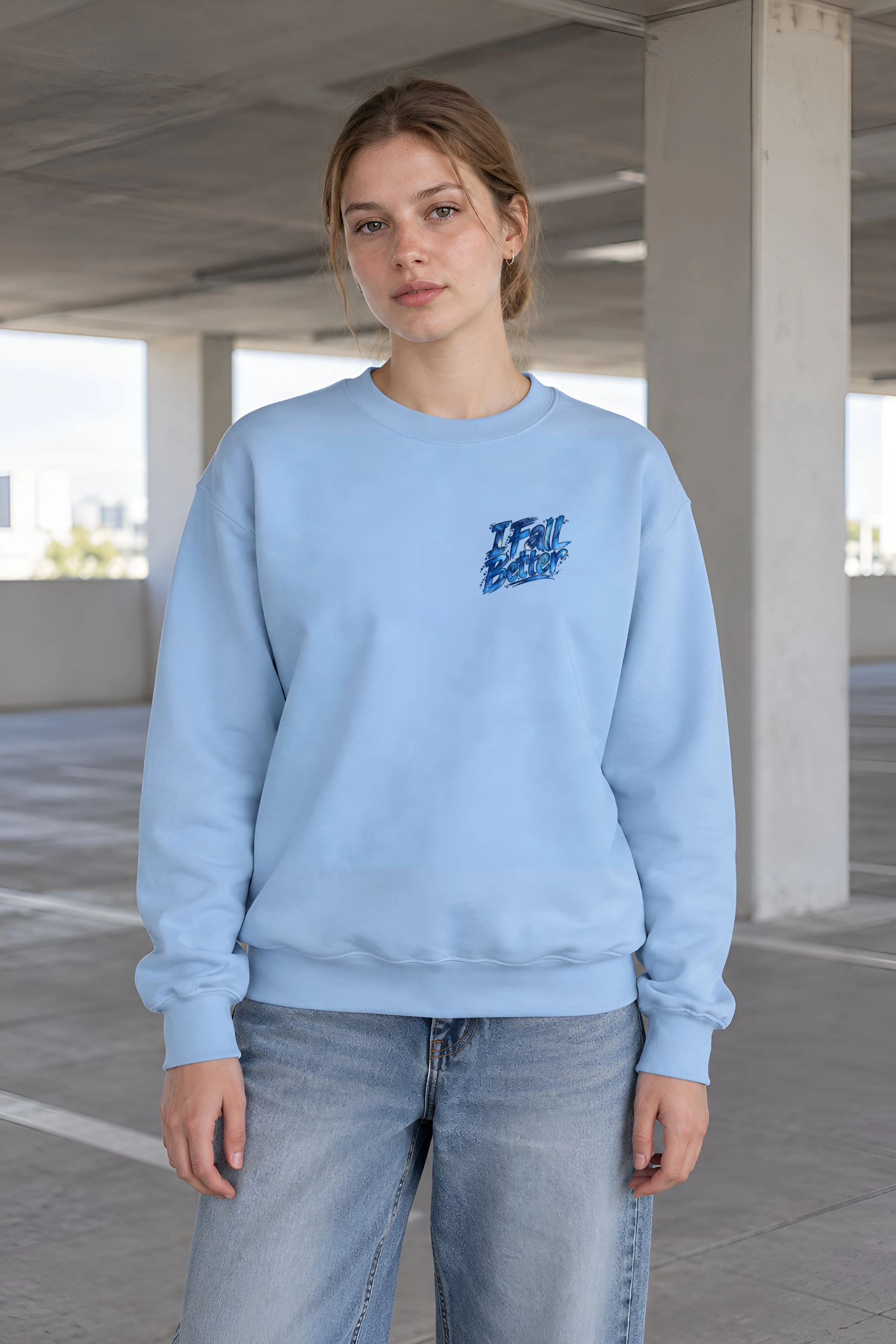"I Fall Better Than I Used To" Heavy Blend Unisex Crewneck Sweatshirt