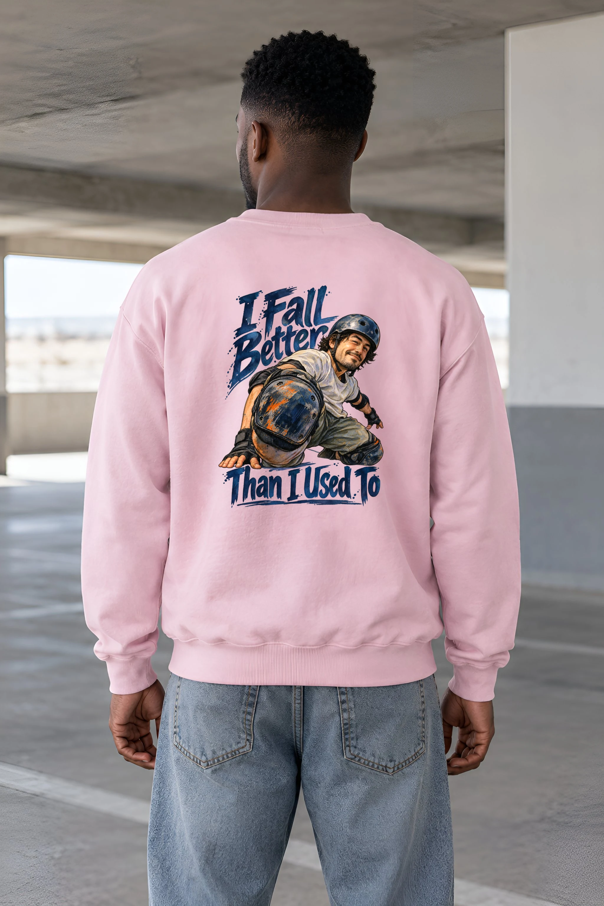 "I Fall Better Than I Used To" Heavy Blend Unisex Crewneck Sweatshirt