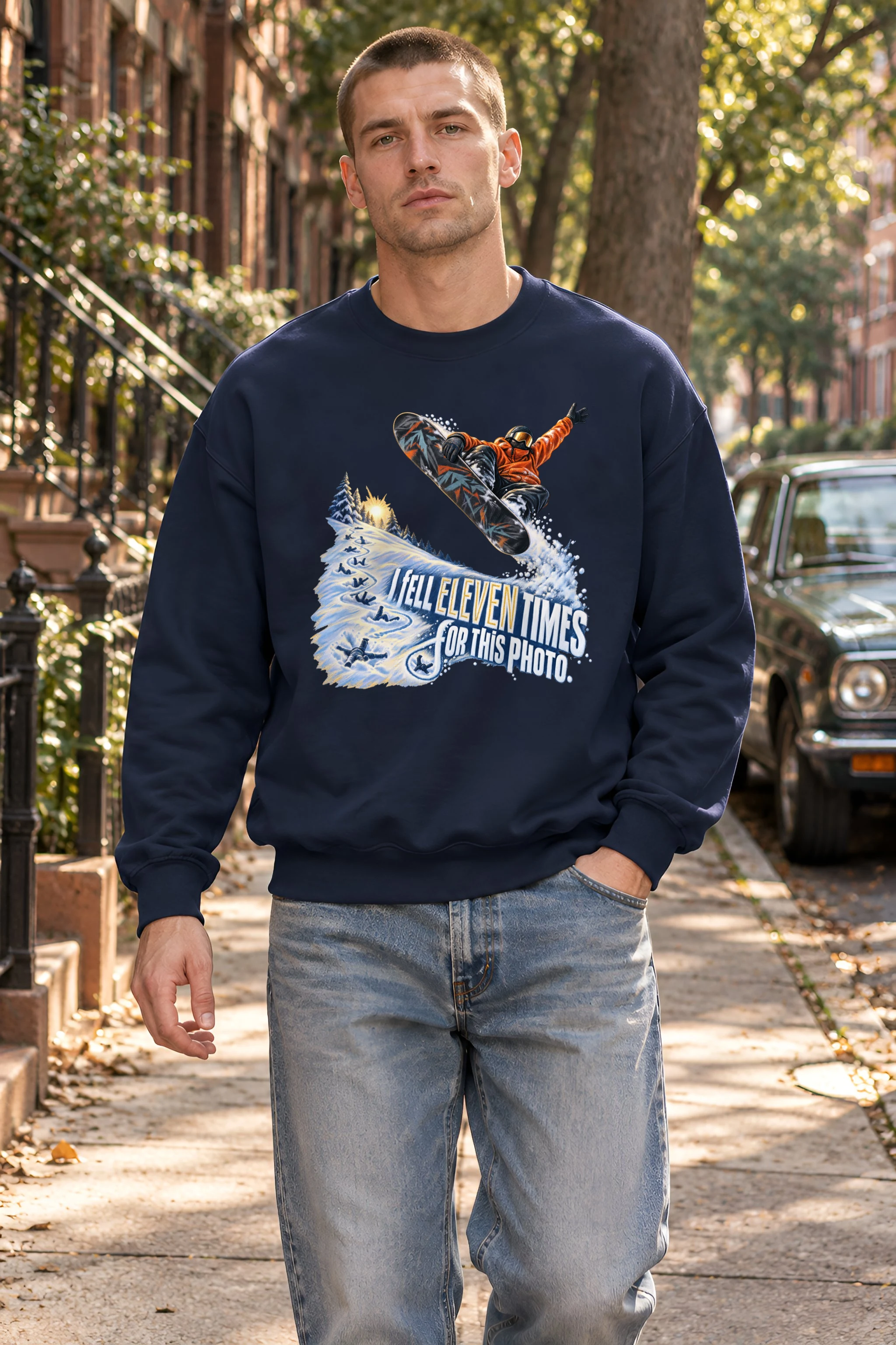 "I Fell Eleven Times" Unisex Crewneck Sweatshirt