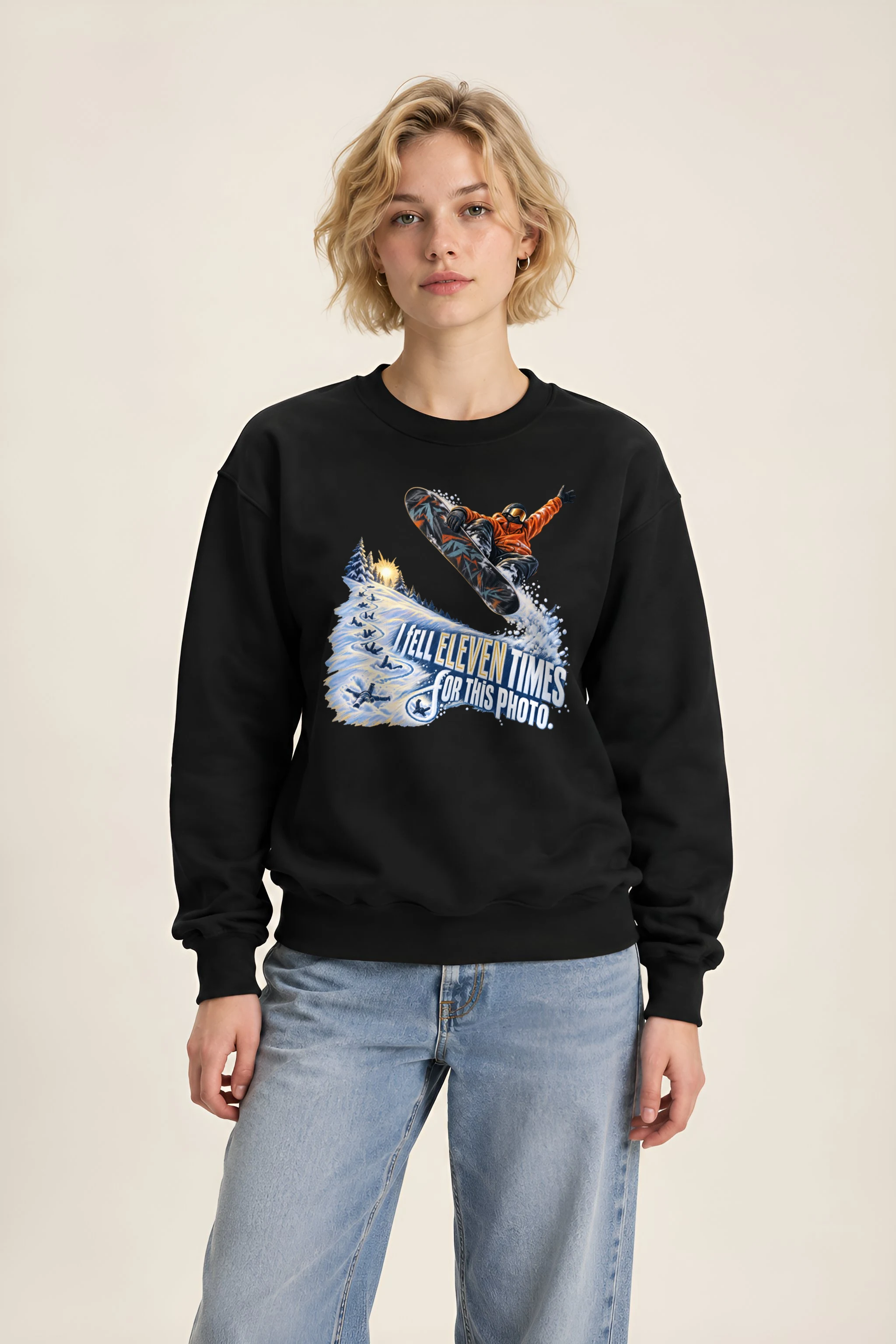 "I Fell Eleven Times" Unisex Crewneck Sweatshirt