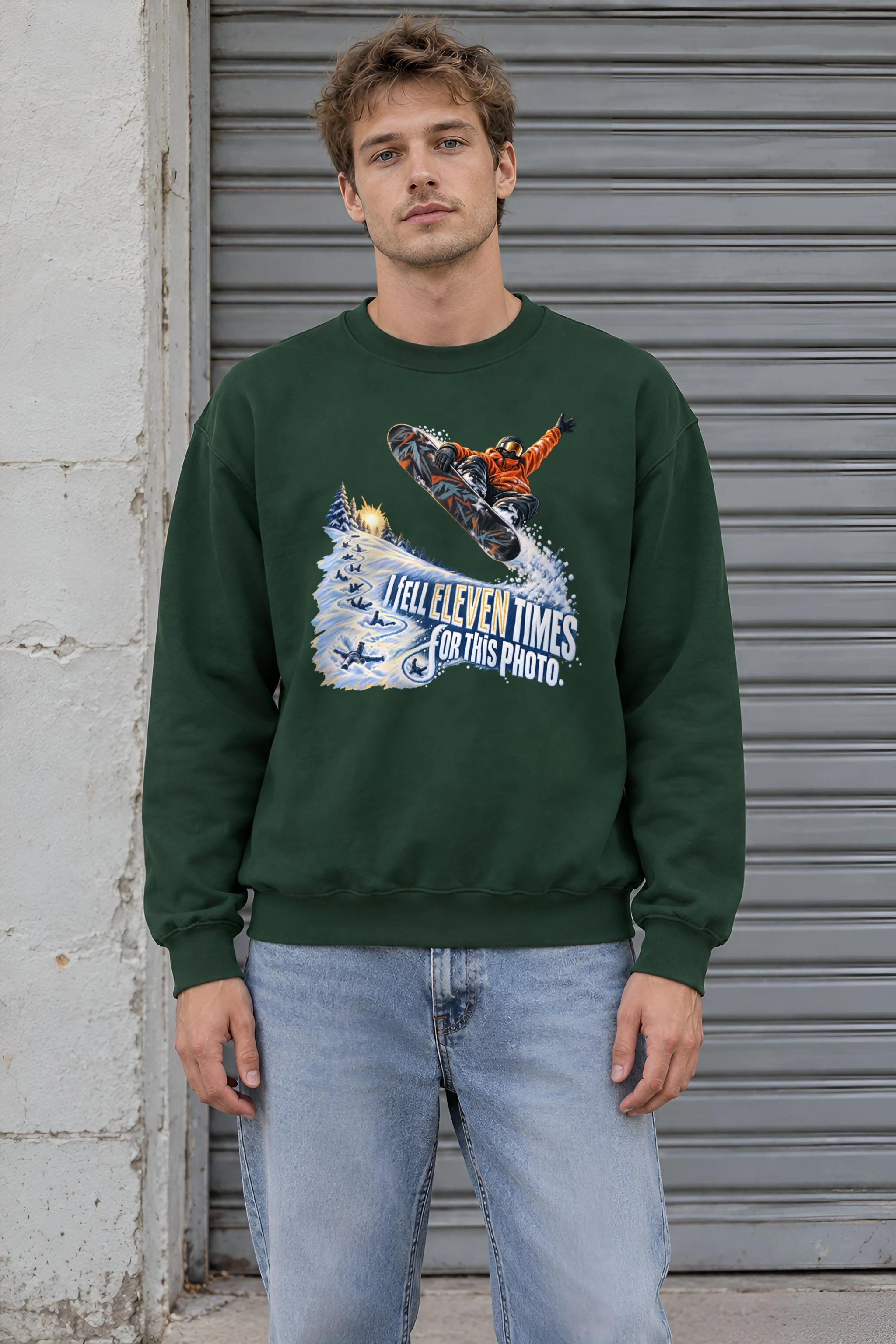 "I Fell Eleven Times" Unisex Crewneck Sweatshirt