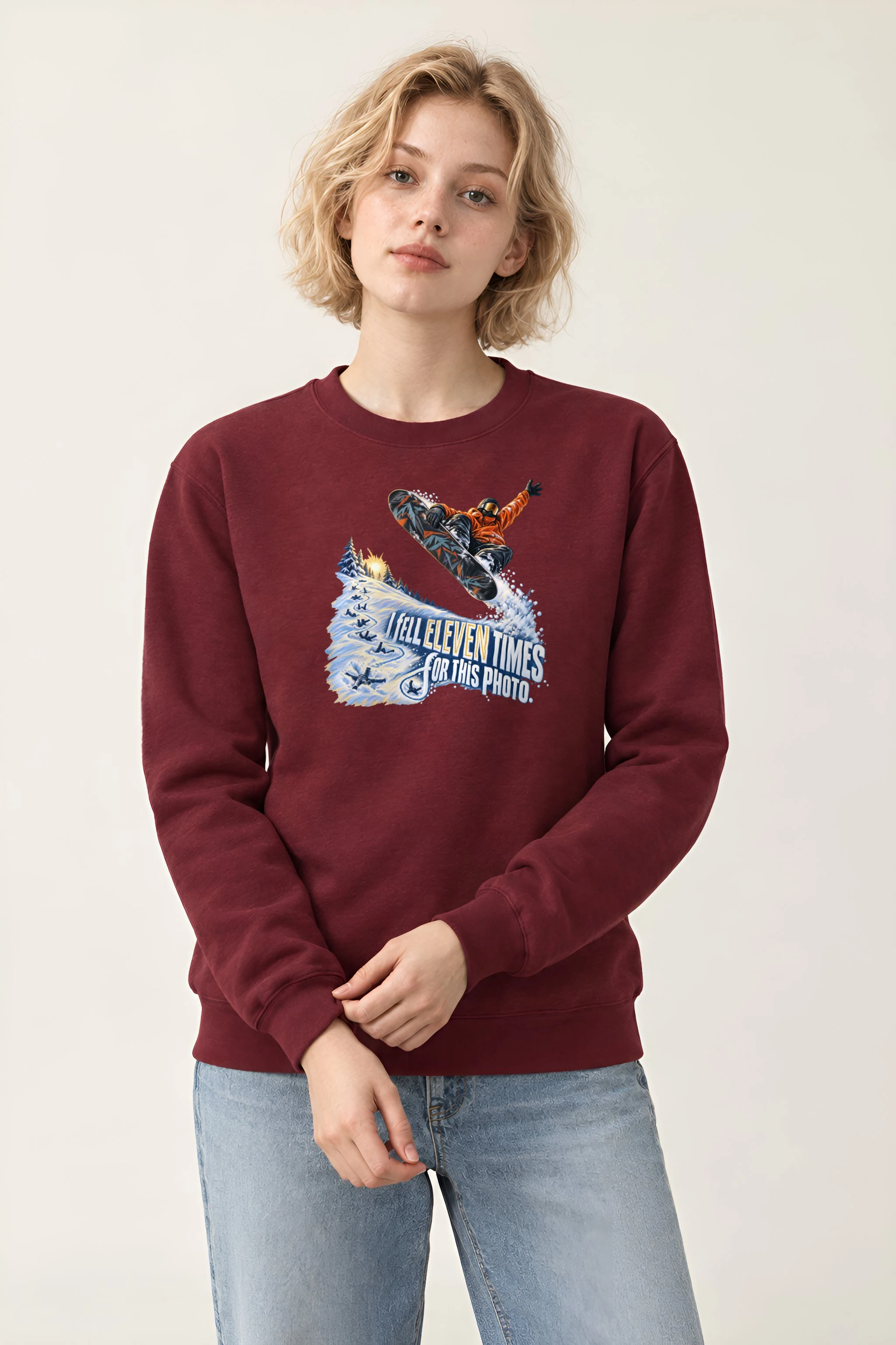 "I Fell Eleven Times" Unisex Crewneck Sweatshirt