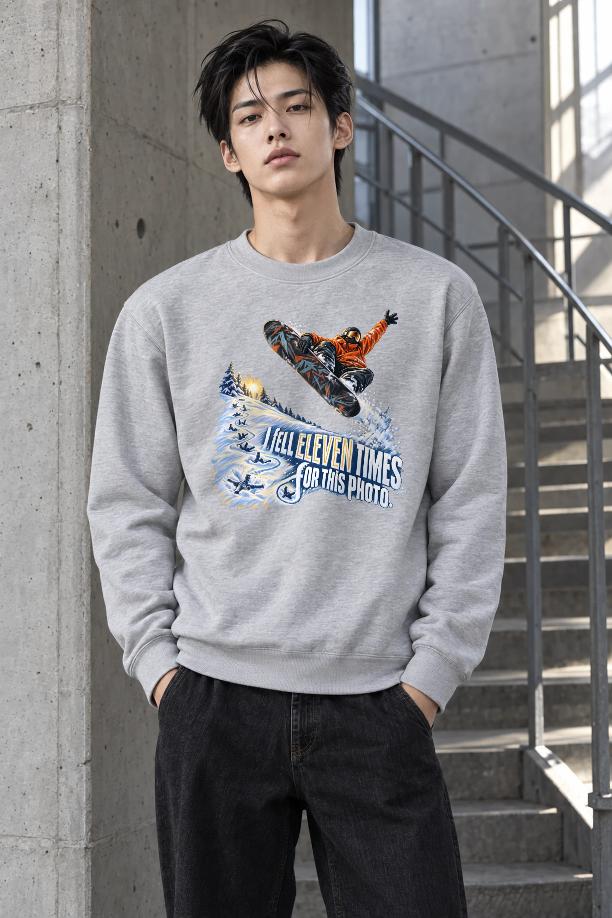 "I Fell Eleven Times" Unisex Crewneck Sweatshirt