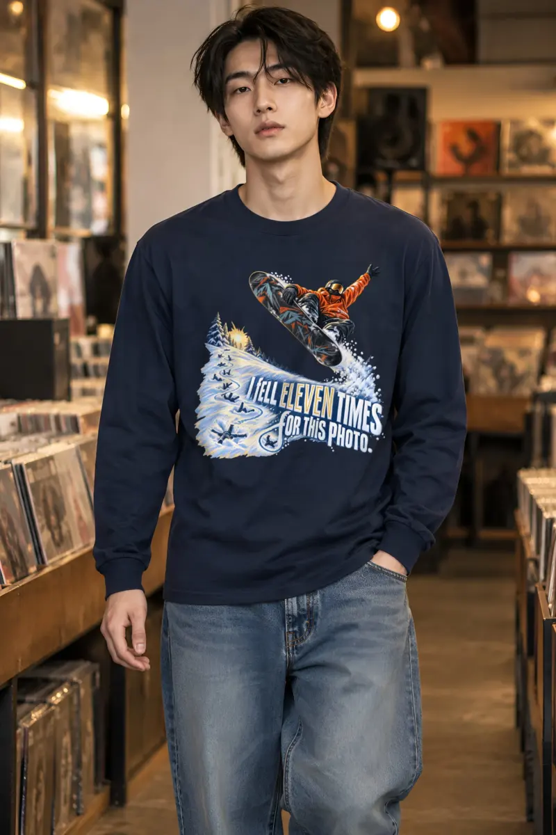 “I Fell Eleven Times” Unisex Longsleeve T-shirt