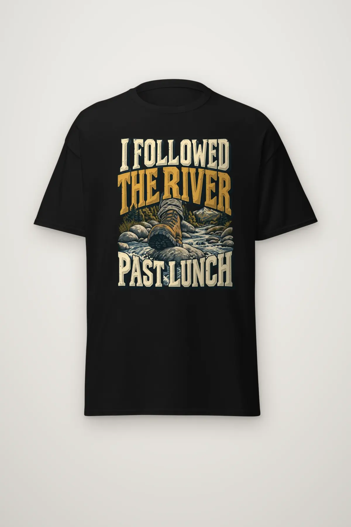 "I Followed the River Past Lunch" Heavyweight Unisex Crewneck T-shirt