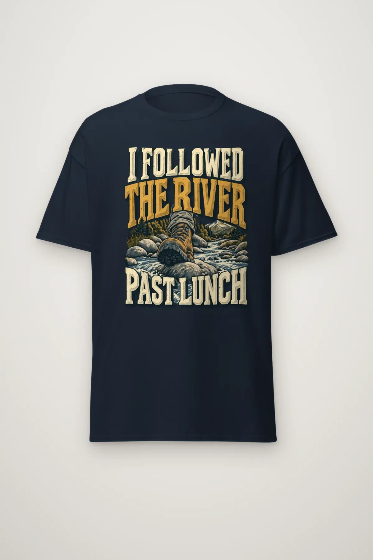 "I Followed the River Past Lunch" Heavyweight Unisex Crewneck T-shirt