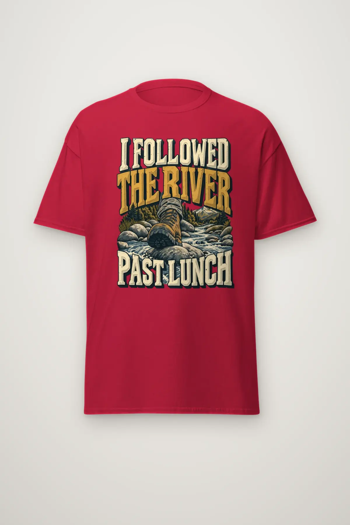 "I Followed the River Past Lunch" Heavyweight Unisex Crewneck T-shirt