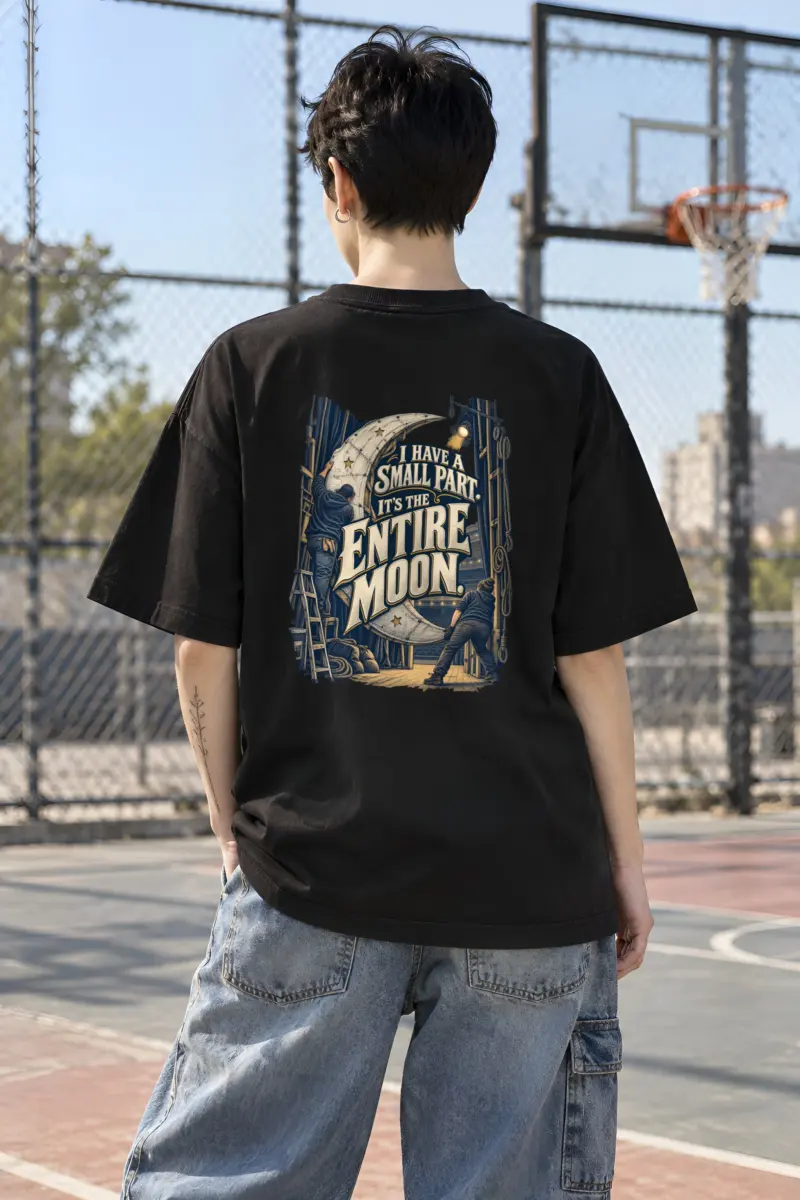 "I Have a Small Part" Unisex Oversized Heavyweight Crewneck T-Shirt