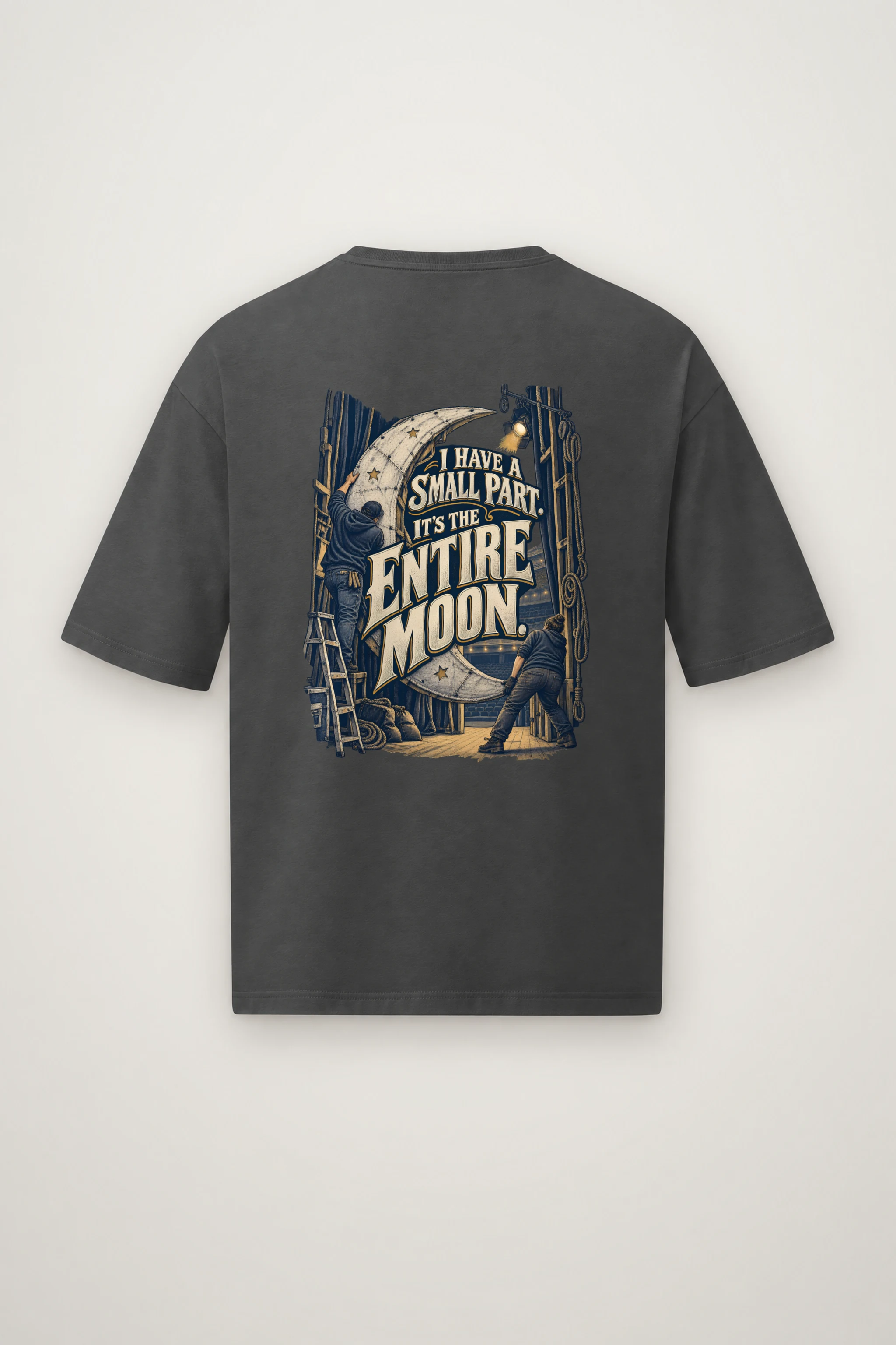 "I Have a Small Part" Men's Oversized Heavyweight Crewneck T-Shirt