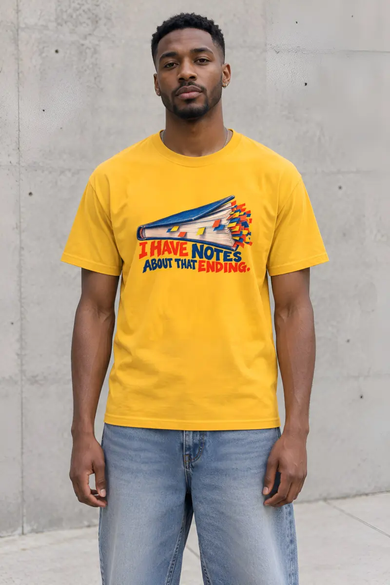 “I Have Notes About That Ending” Heavyweight Unisex Crewneck T-shirt