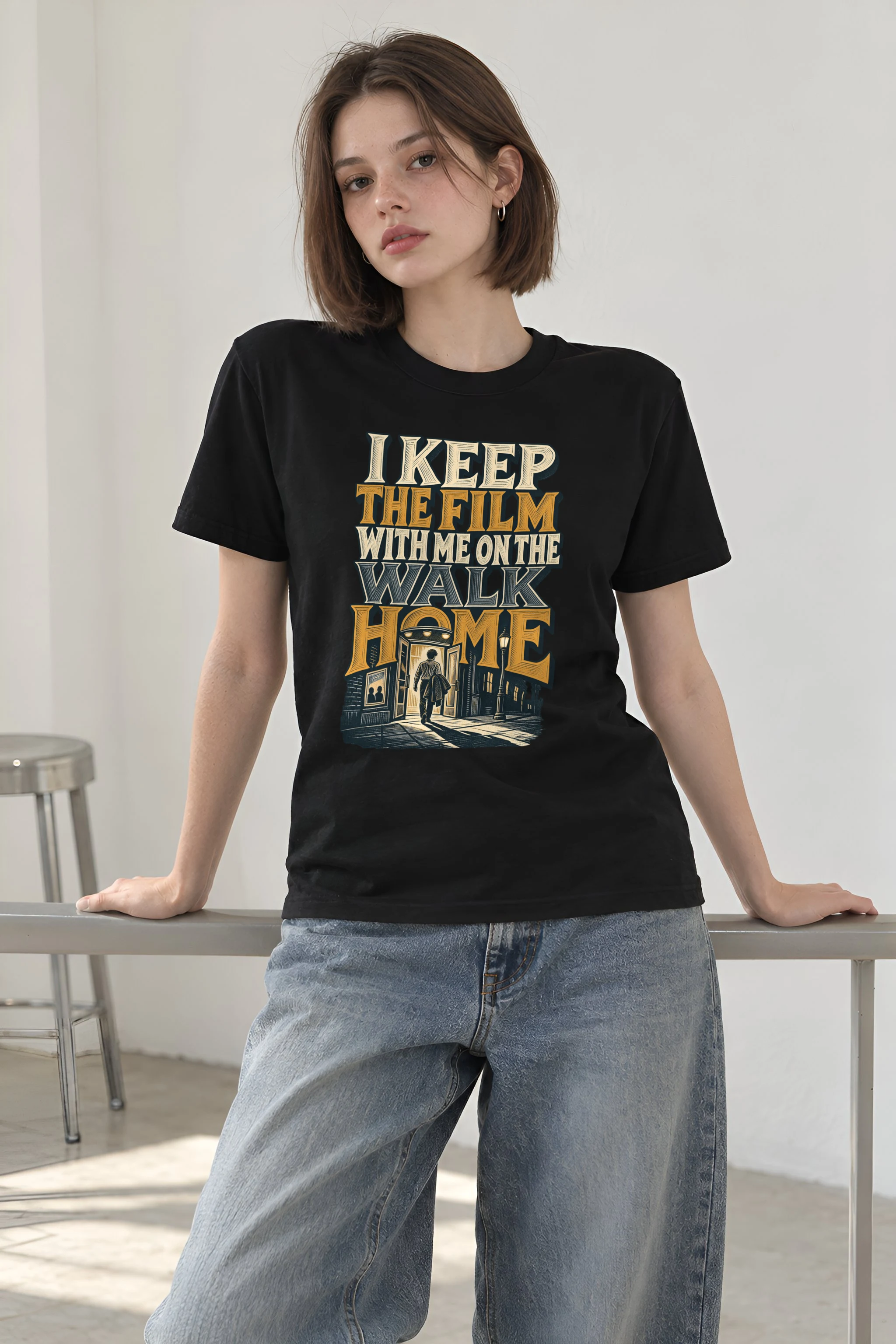 "I Keep The Film With Me" Heavyweight Unisex Crewneck T-shirt