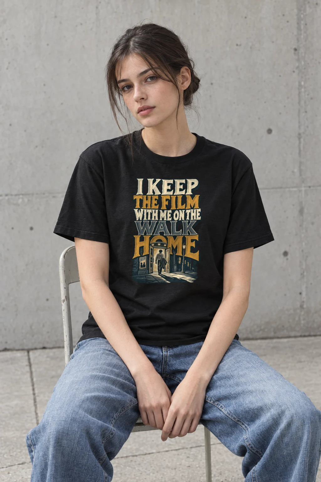 "I Keep The Film With Me" Heavyweight Unisex Crewneck T-shirt