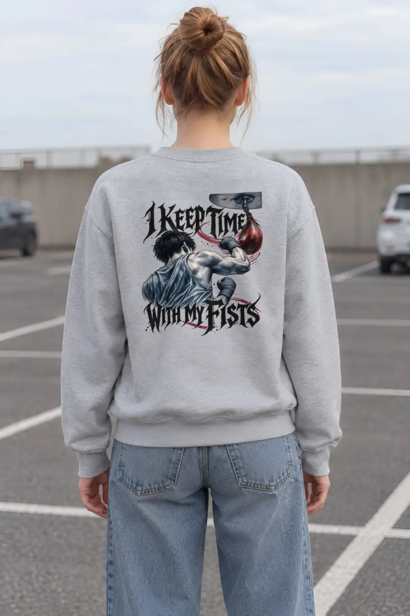 “I Keep Time With My Fists” Heavy Blend Unisex Crewneck Sweatshirt