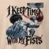 "I Keep Time With My Fists" Men's Oversized Heavyweight Crewneck T-Shirt