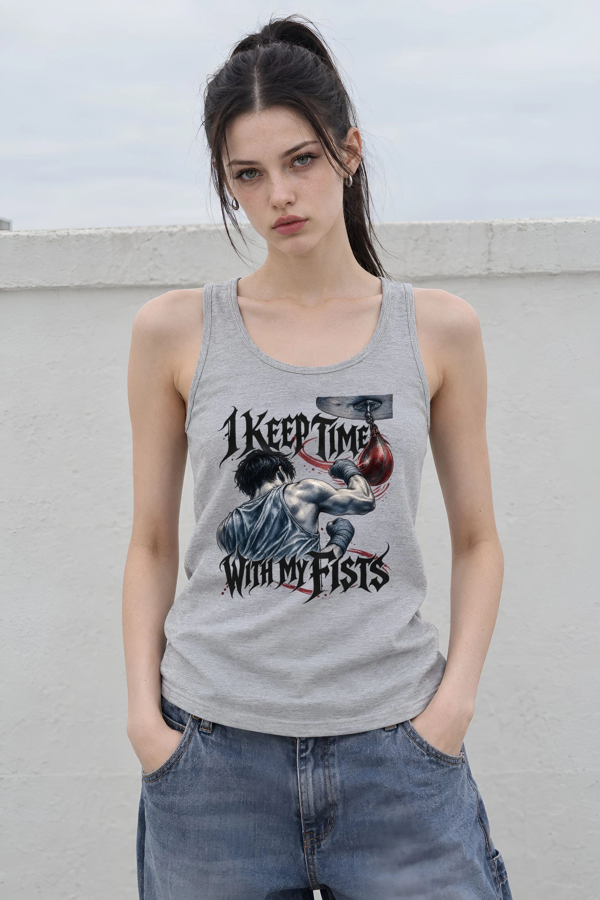 "I Keep Time With My Fists" Unisex Jersey Tank