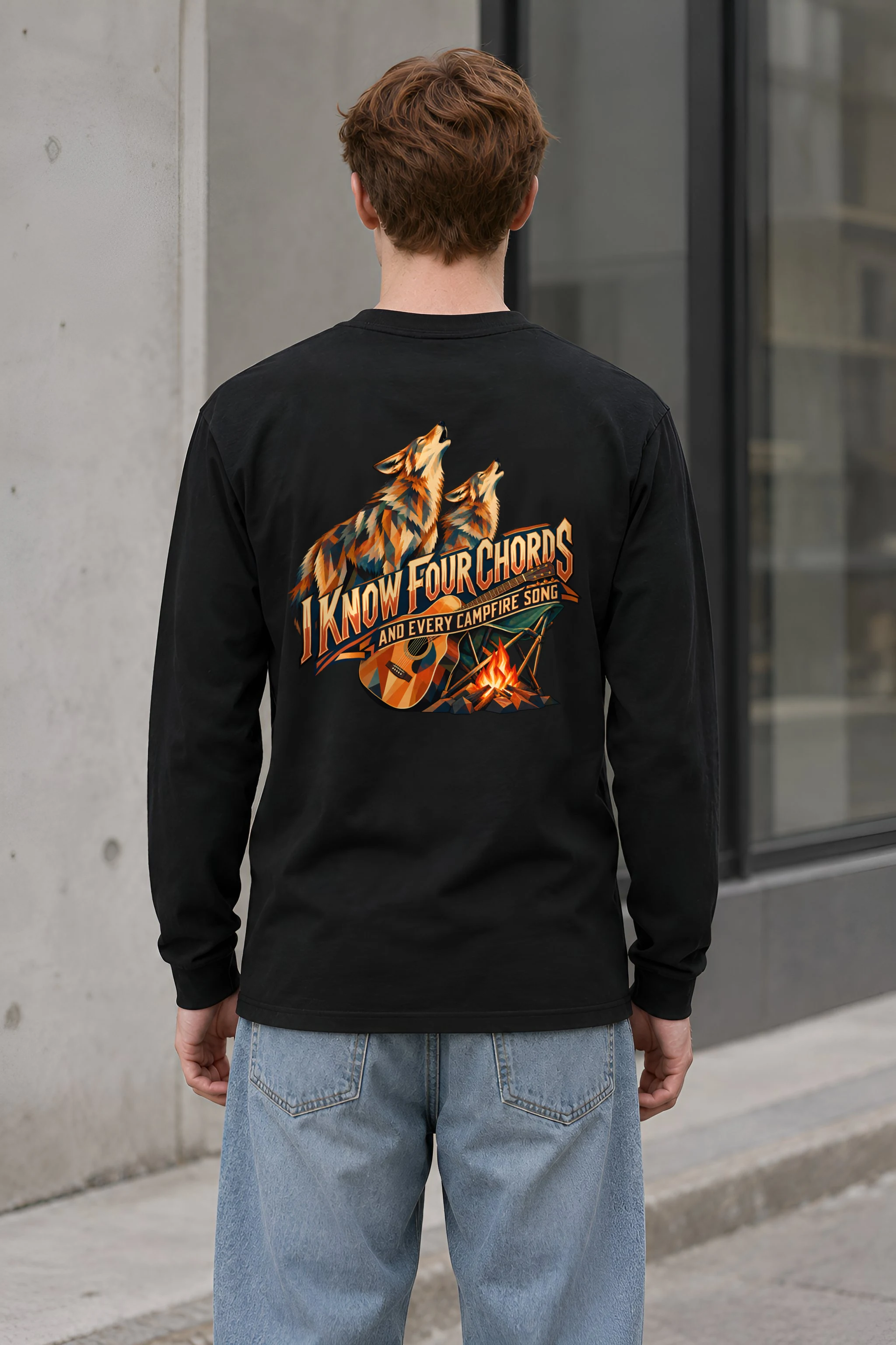 "I Know Four Chords" Unisex Longsleeve T-shirt