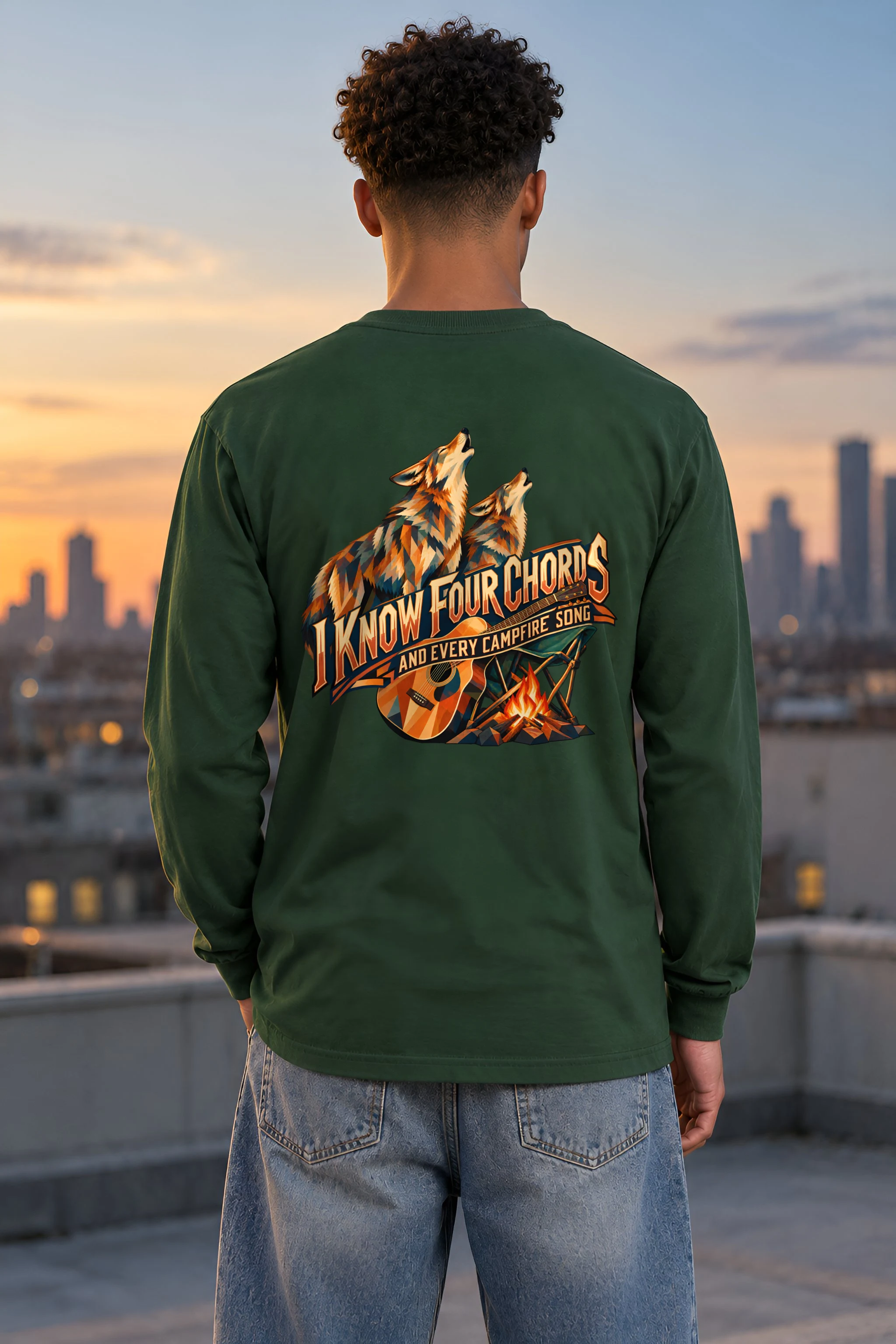 "I Know Four Chords" Unisex Longsleeve T-shirt