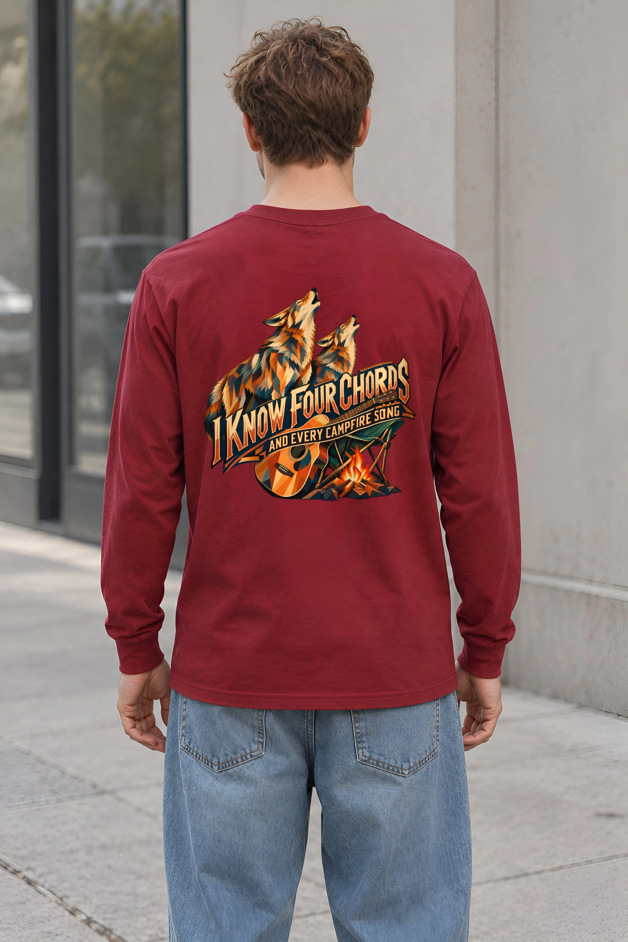"I Know Four Chords" Unisex Longsleeve T-shirt