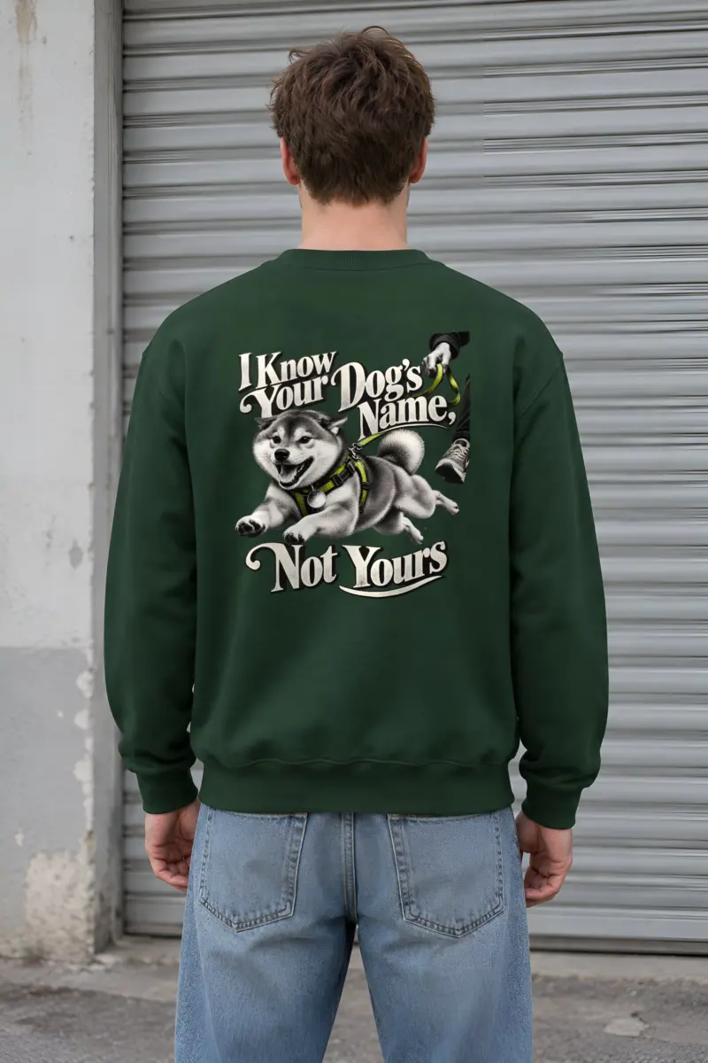 “I Know Your Dog’s Name” Heavy Blend Unisex Crewneck Sweatshirt