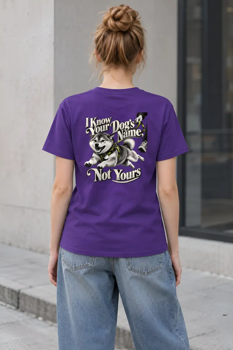 "I Know Your Dog's Name, Not Yours" Heavyweight Unisex Crewneck T-shirt