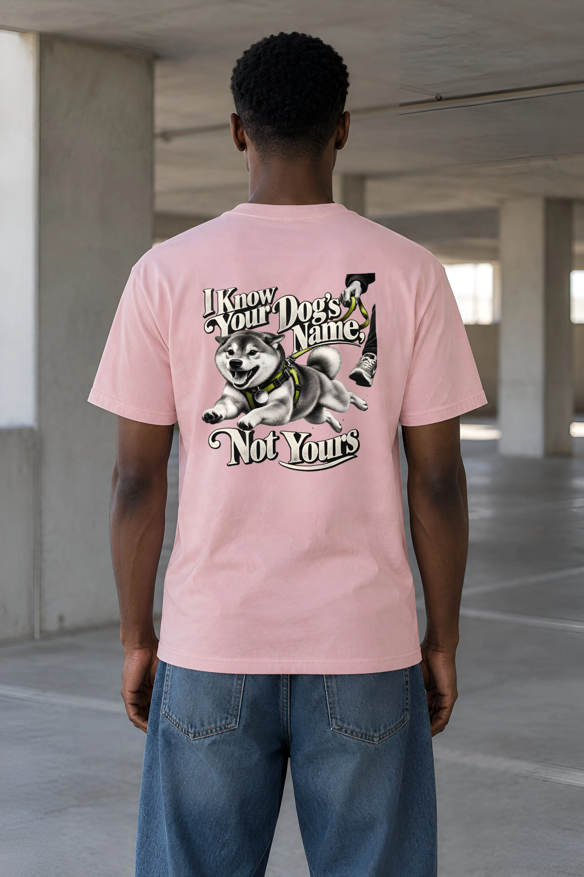 "I Know Your Dog's Name, Not Yours" Heavyweight Unisex Crewneck T-shirt