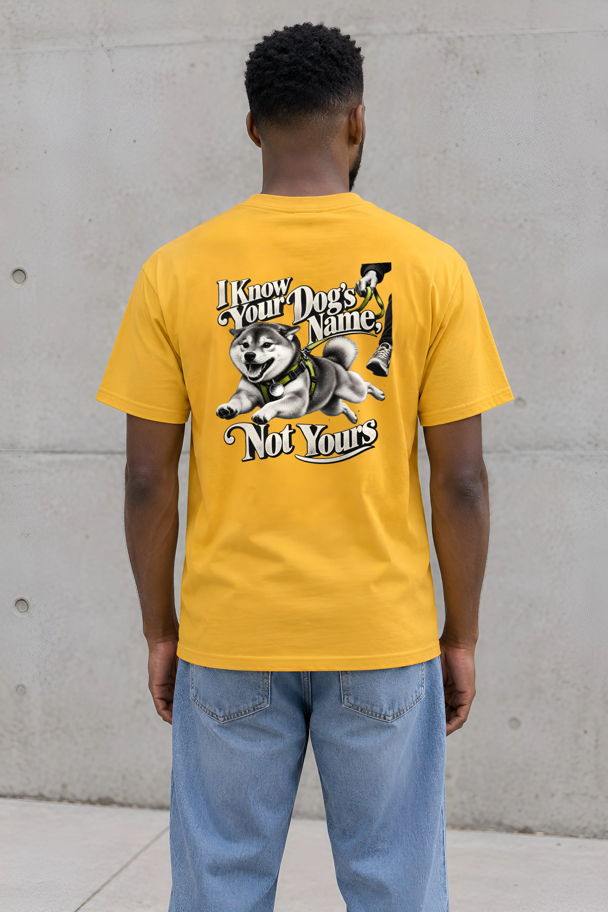 "I Know Your Dog's Name, Not Yours" Heavyweight Unisex Crewneck T-shirt