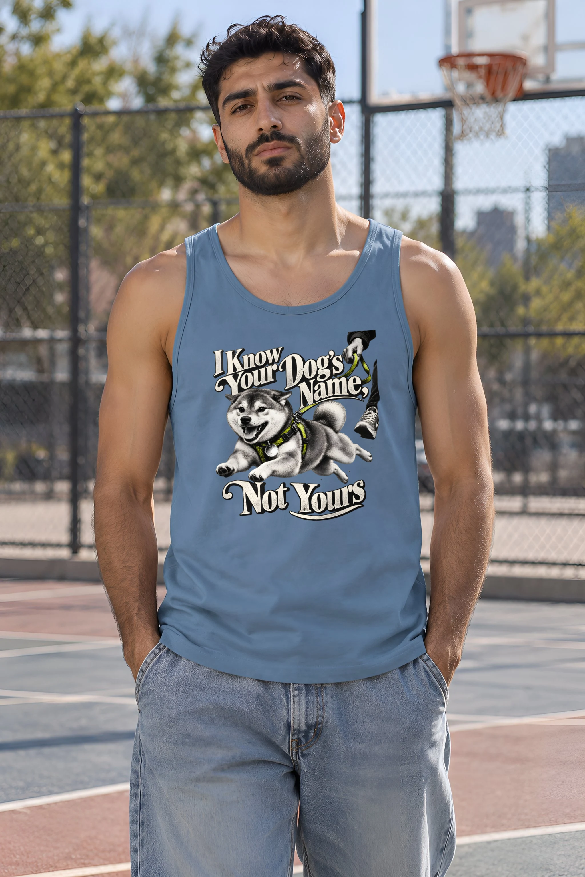"I Know Your Dog's Name" Unisex Jersey Tank
