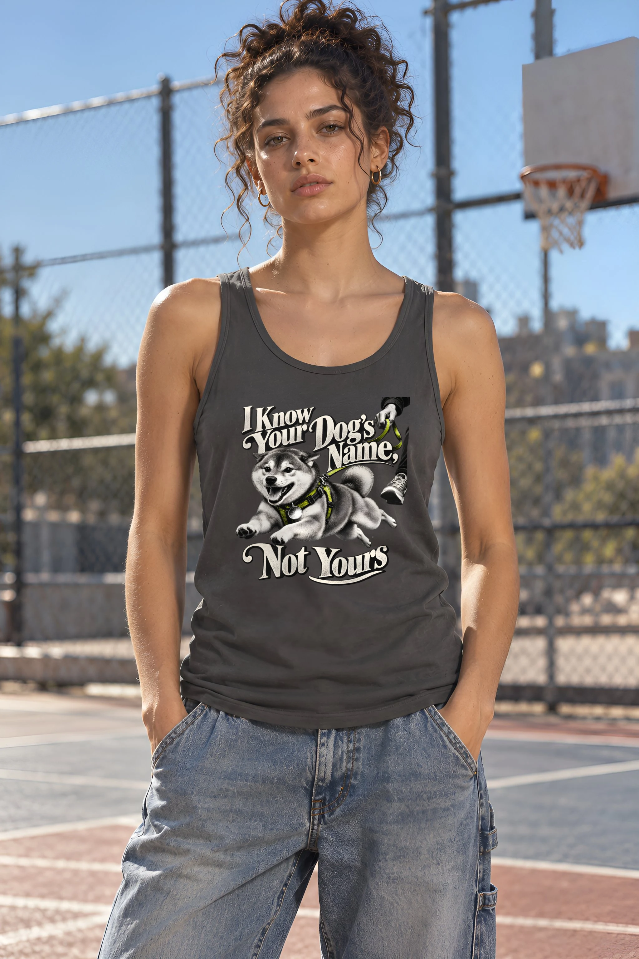 "I Know Your Dog's Name" Unisex Jersey Tank