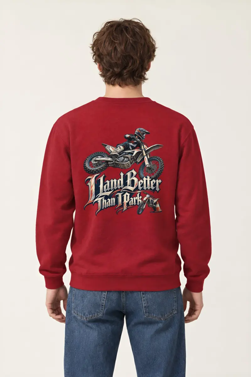 “I Land Better Than I Park” Heavy Blend Unisex Crewneck Sweatshirt