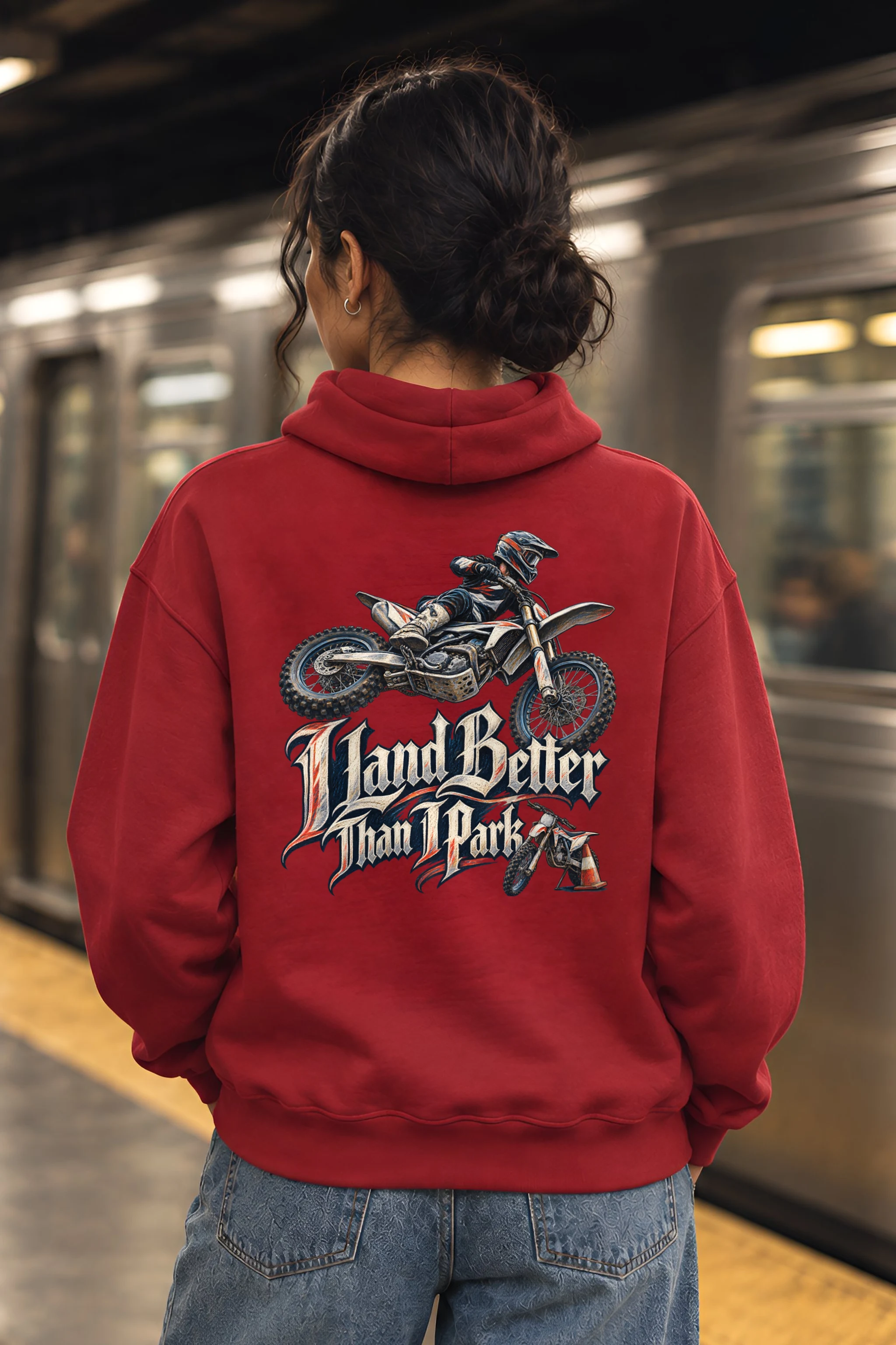 "I Land Better Than I Park" Heavy Blend Unisex Pullover Hoodie