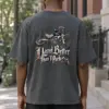 "I Land Better Than I Park" Men's Oversized Heavyweight Crewneck T-Shirt