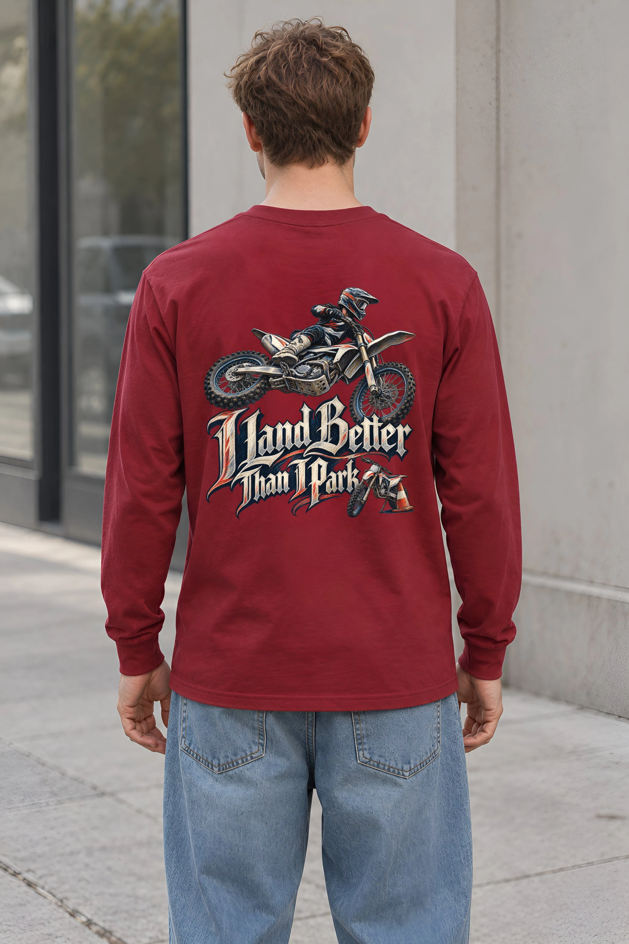 "I Land Better Than I Park" Unisex Longsleeve T-shirt