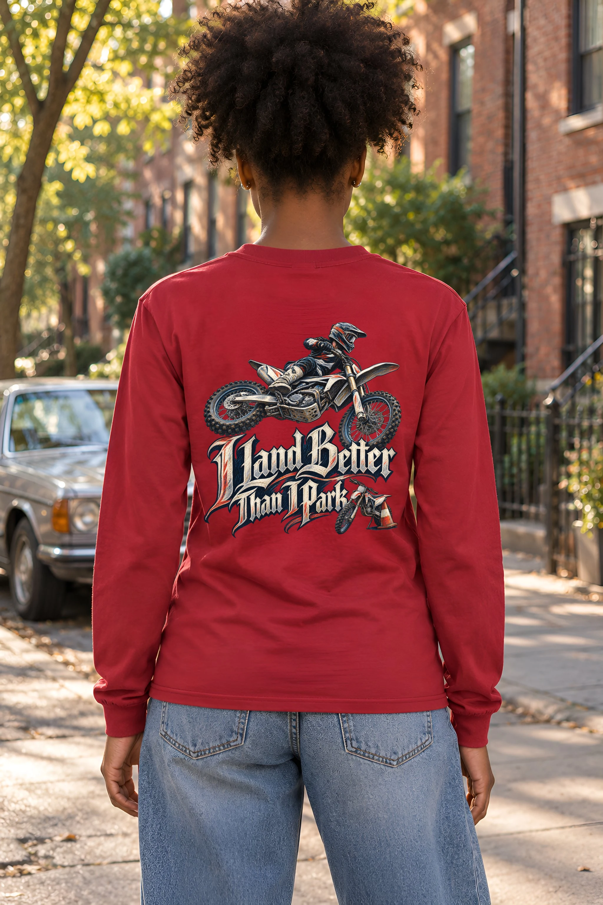 "I Land Better Than I Park" Unisex Longsleeve T-shirt