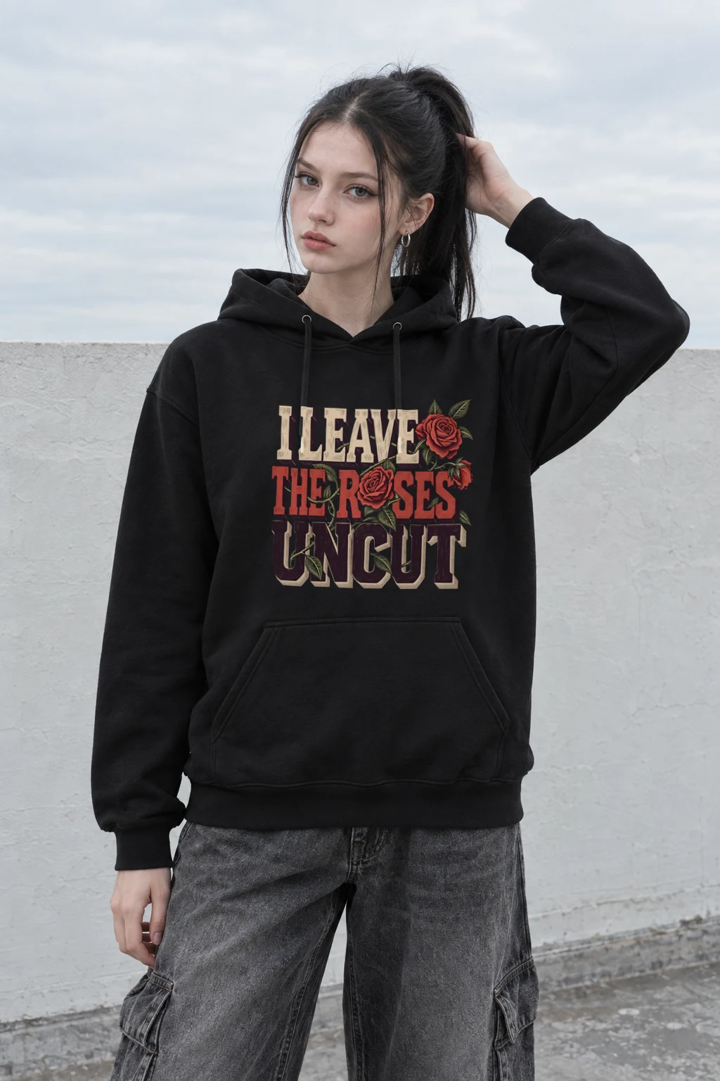 "I Leave the Roses Uncut" Heavy Blend Unisex Pullover Hoodie