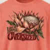 "I Like My Florals Oversized" Men's Oversized Heavyweight Crewneck T-Shirt