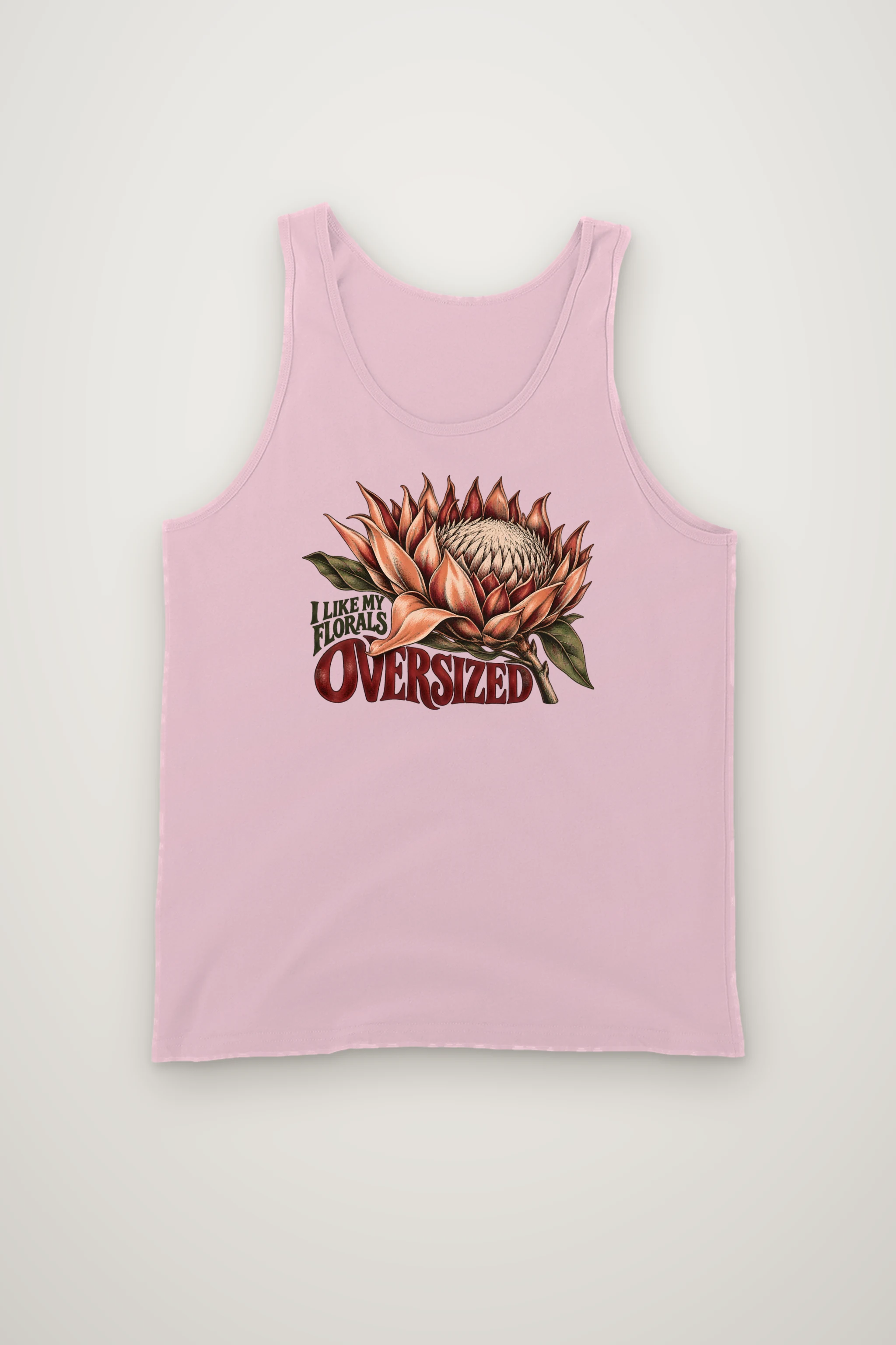 "I Like My Florals Oversized" Unisex Jersey Tank