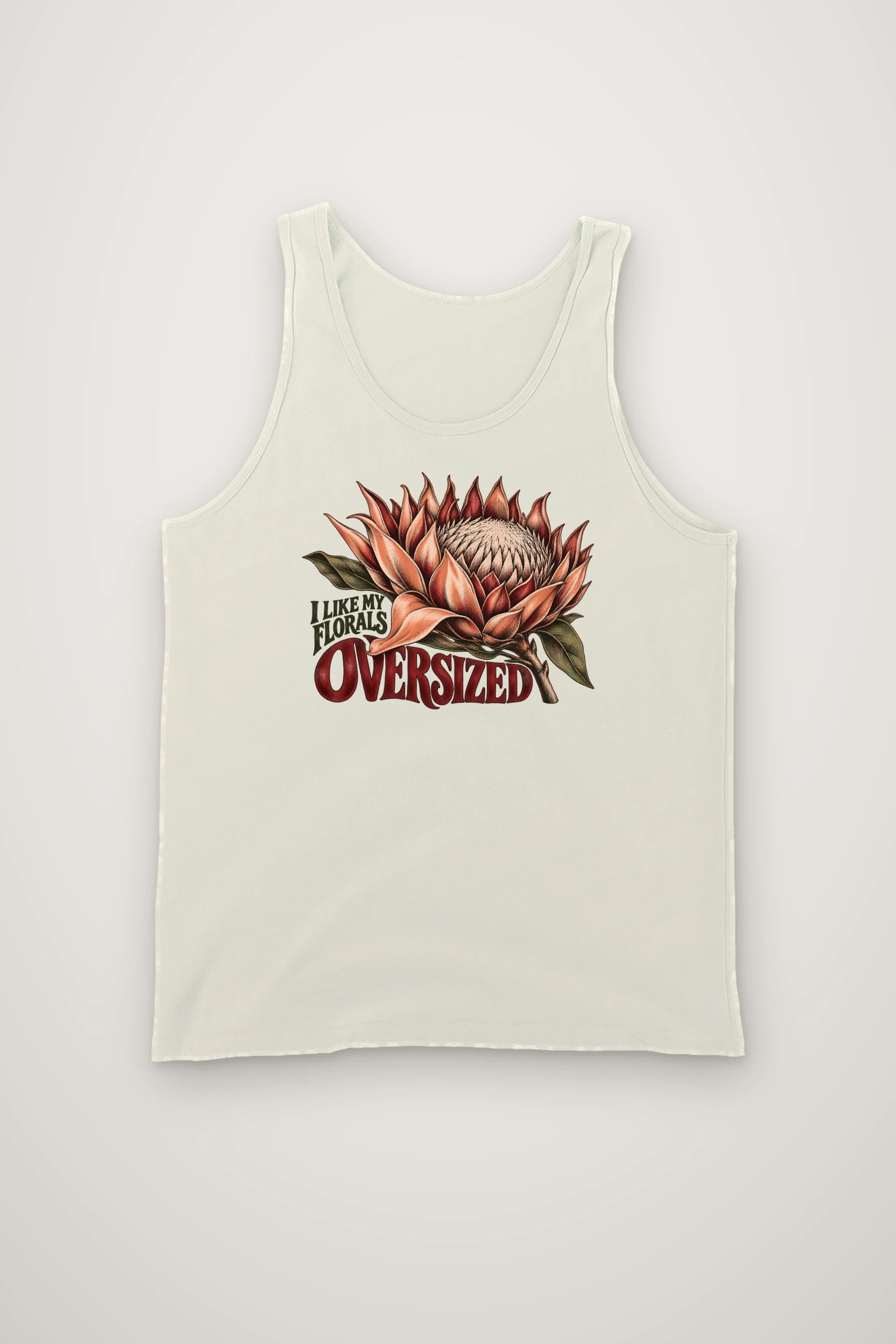 "I Like My Florals Oversized" Unisex Jersey Tank