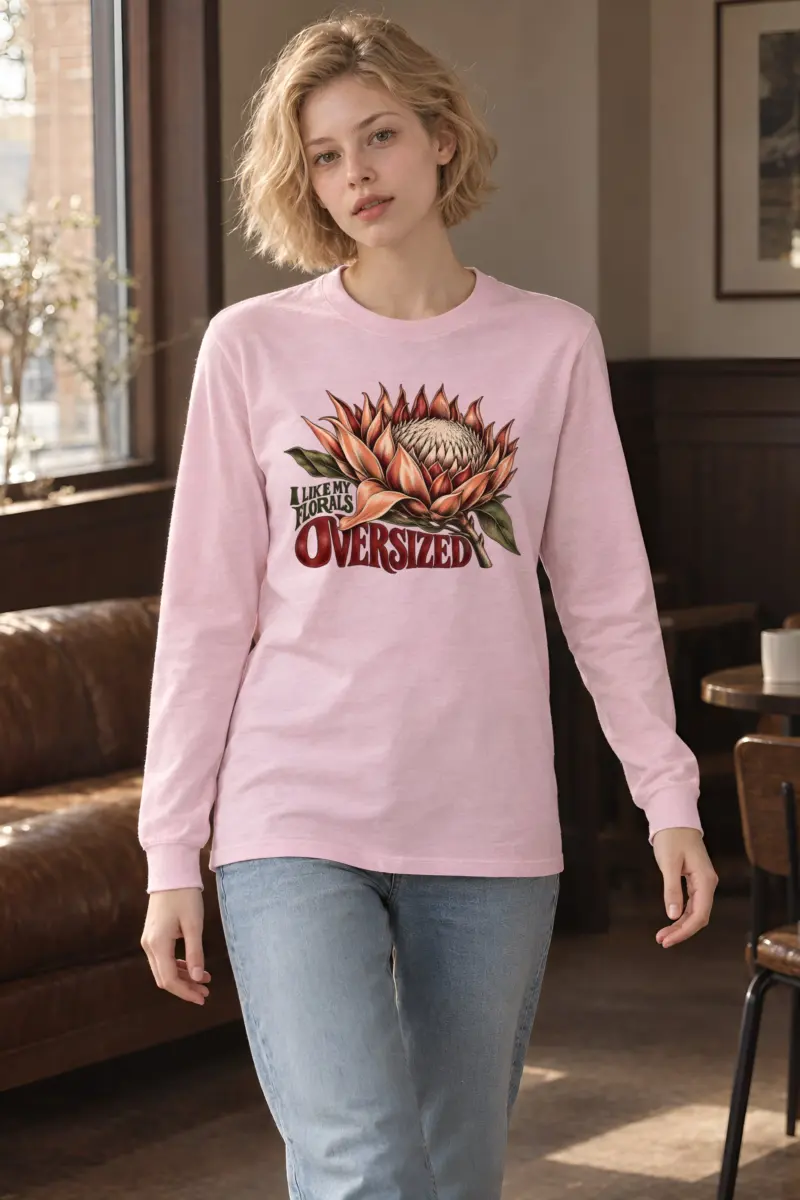 “I Like My Florals Oversized” Unisex Longsleeve T-shirt