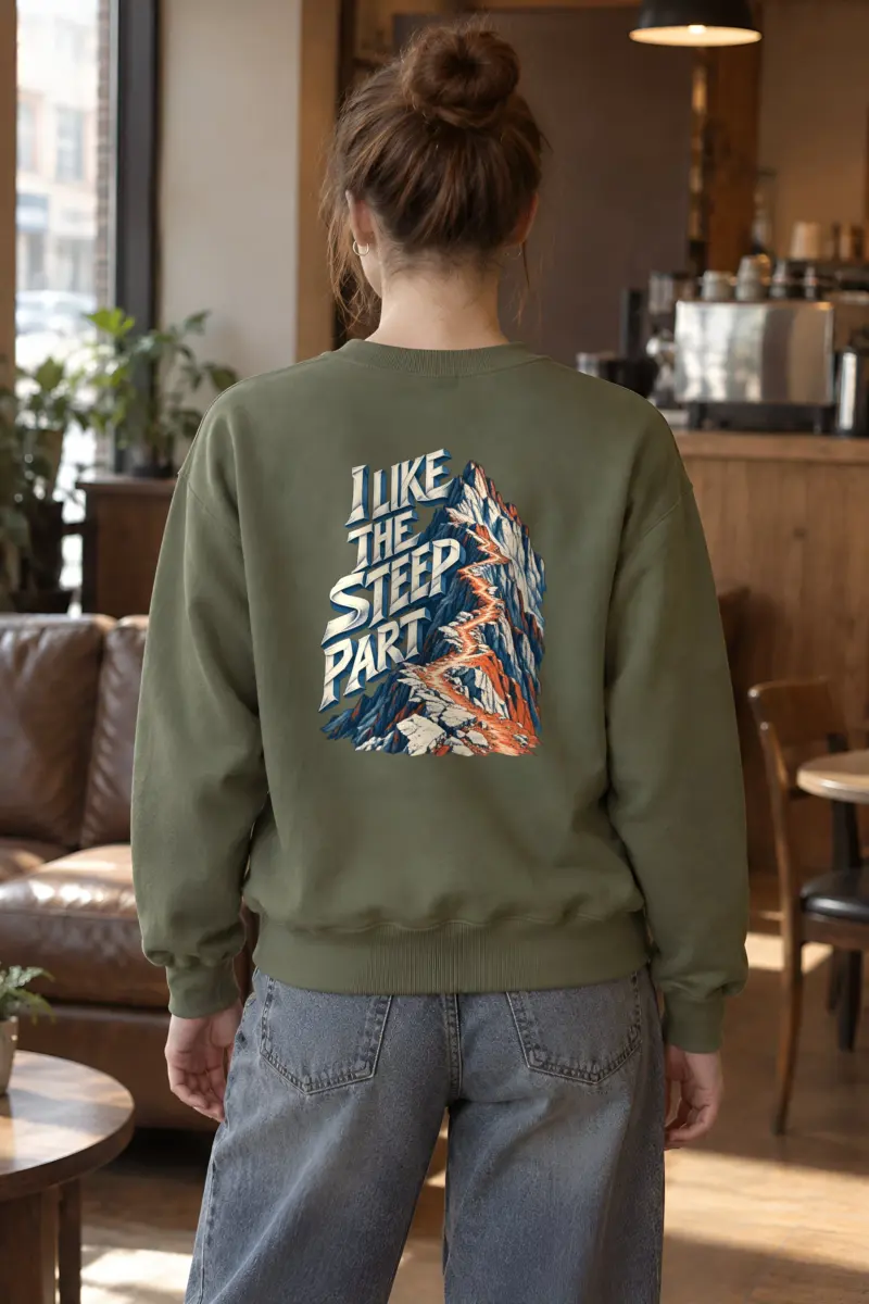“I Like the Steep Part” Heavy Blend Unisex Crewneck Sweatshirt