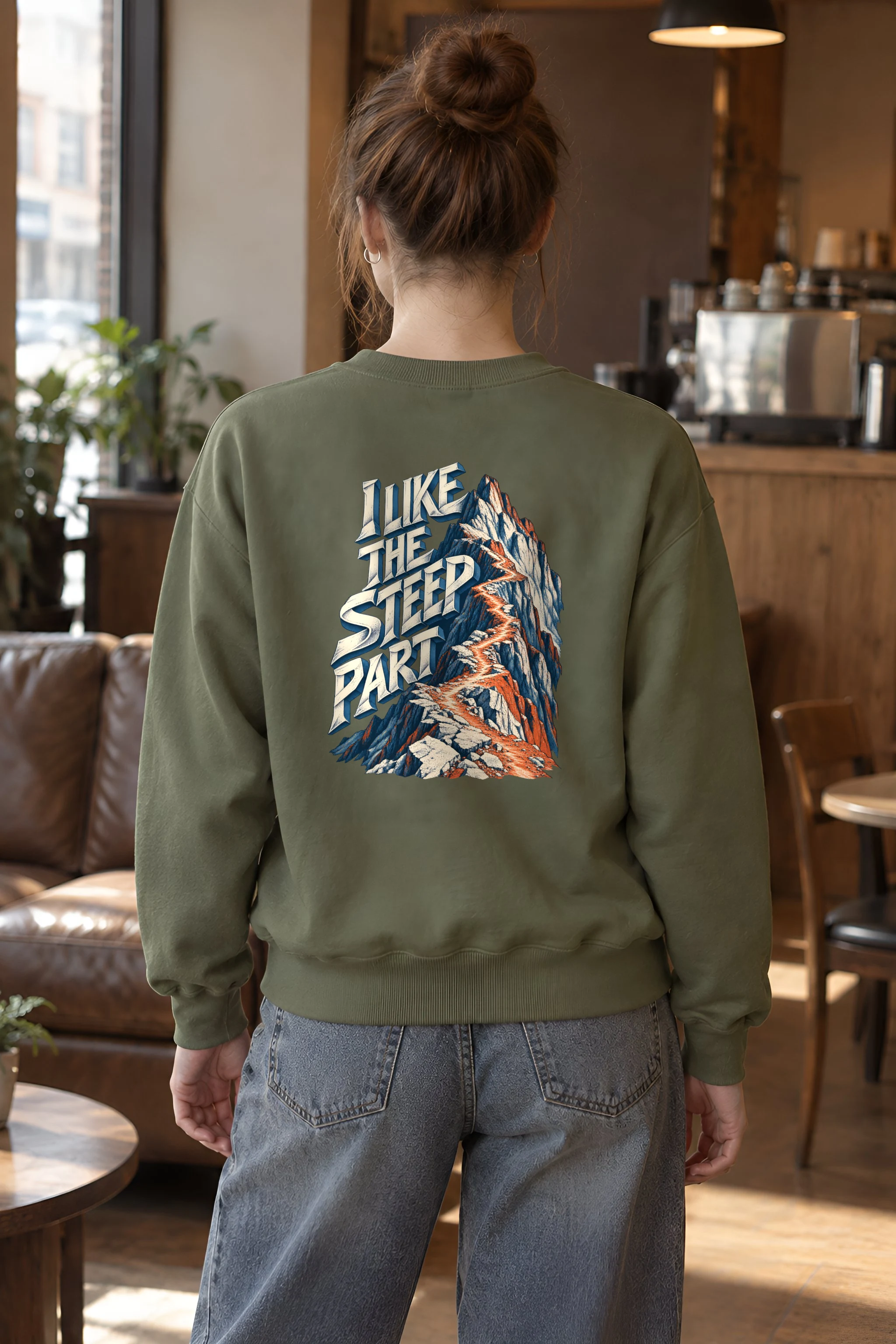 "I Like the Steep Part" Heavy Blend Unisex Crewneck Sweatshirt