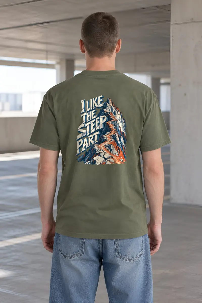 “I Like the Steep Part” Heavyweight Unisex Crewneck T-shirt