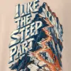 "I Like the Steep Part" Men's Oversized Heavyweight Crewneck T-Shirt