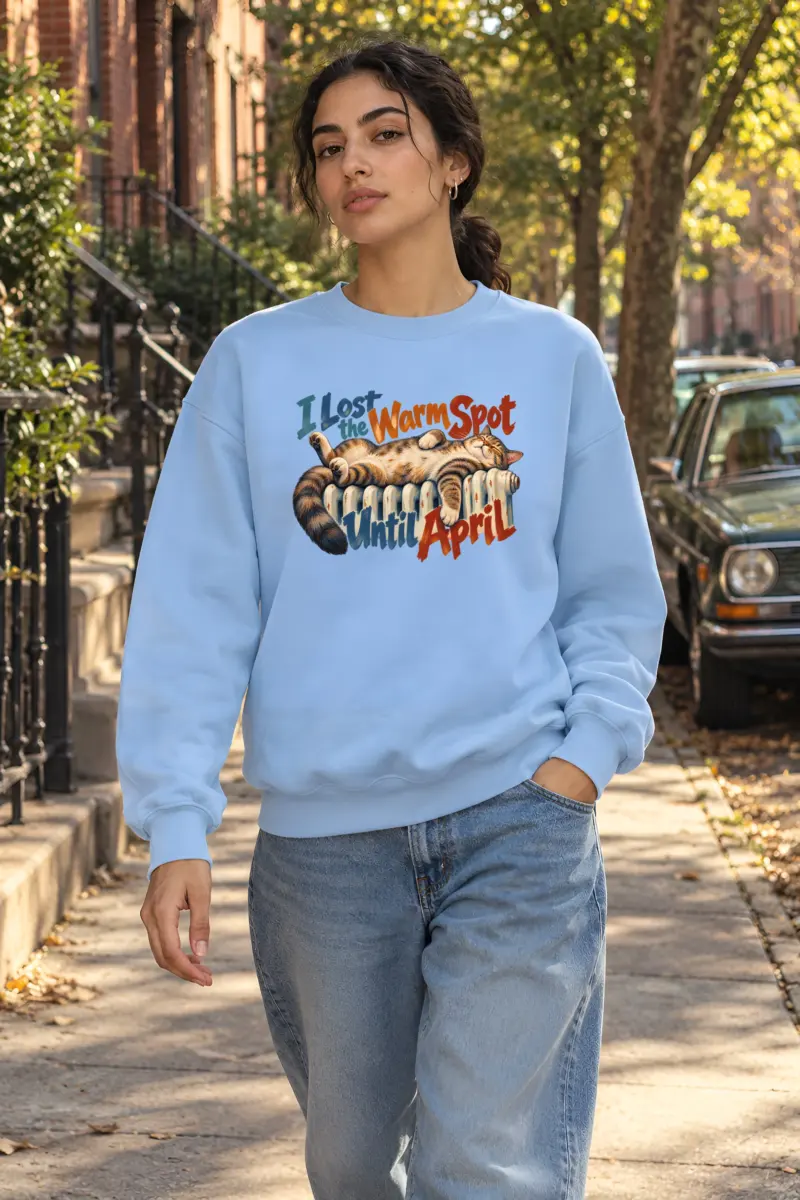 “I Lost the Warm Spot” Heavy Blend Unisex Crewneck Sweatshirt