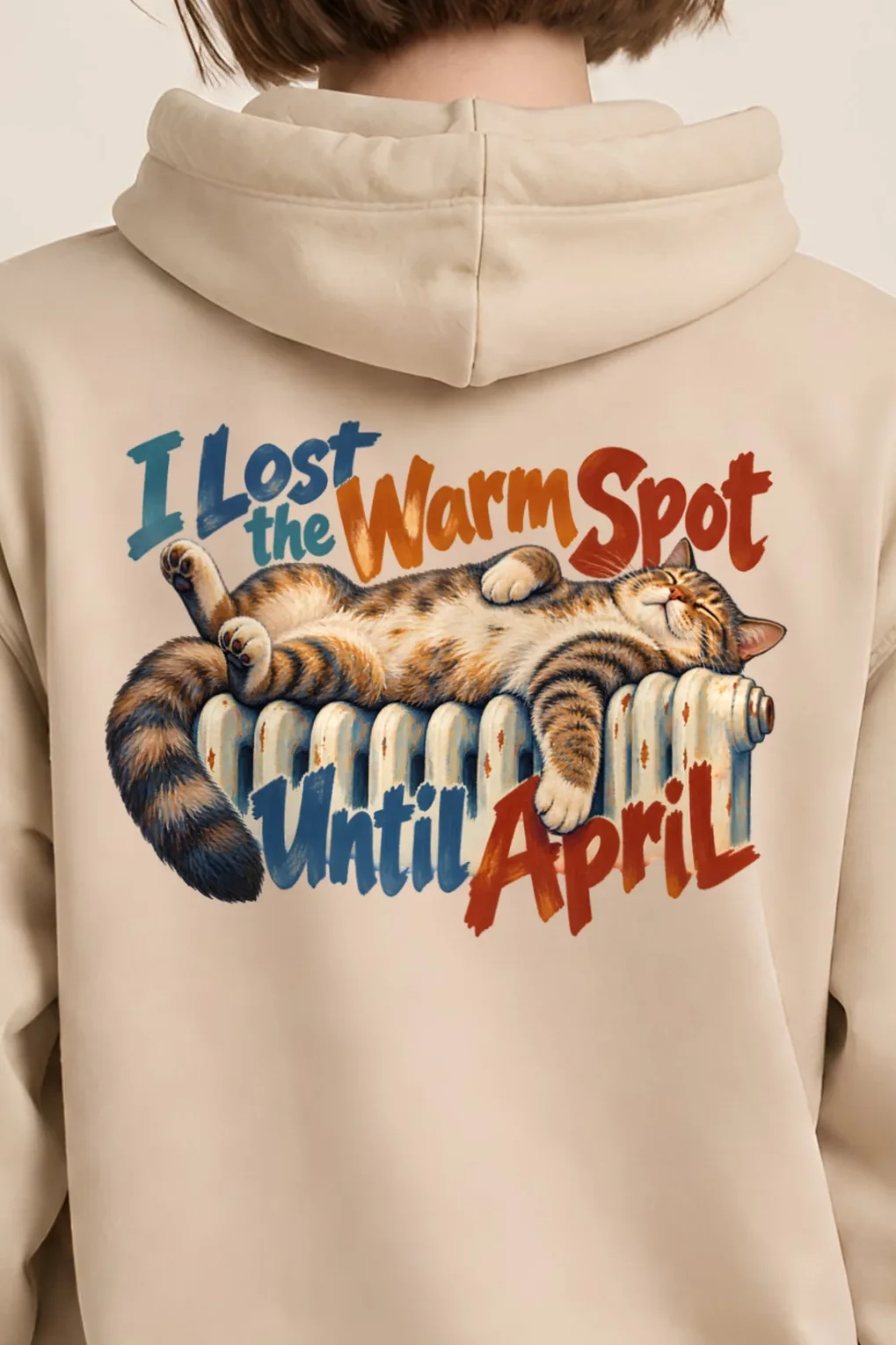 "I Lost the Warm Spot" Heavy Blend Unisex Pullover Hoodie - the graphic up close