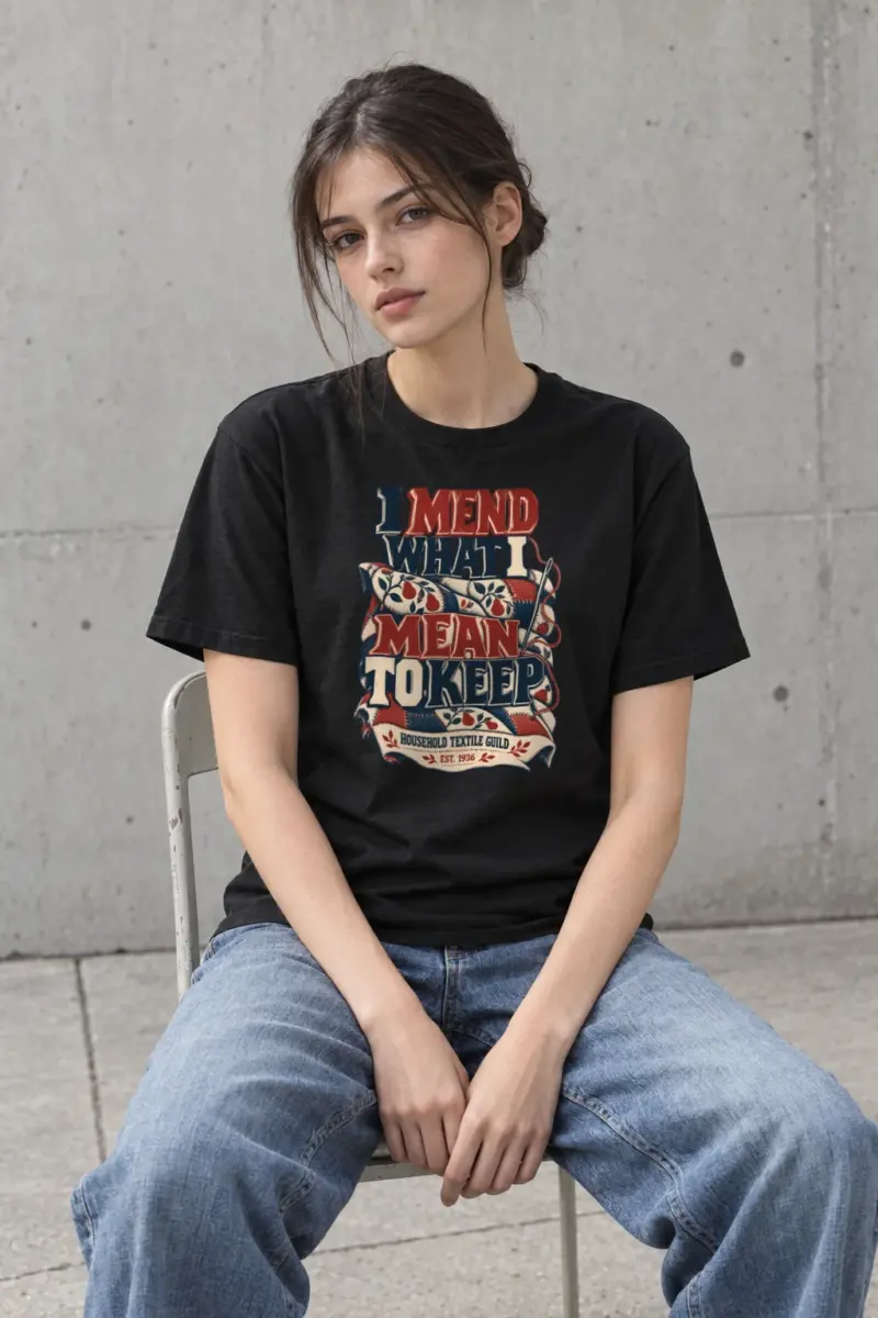 “I Mend What I Mean to Keep” Heavyweight Unisex Crewneck T-shirt
