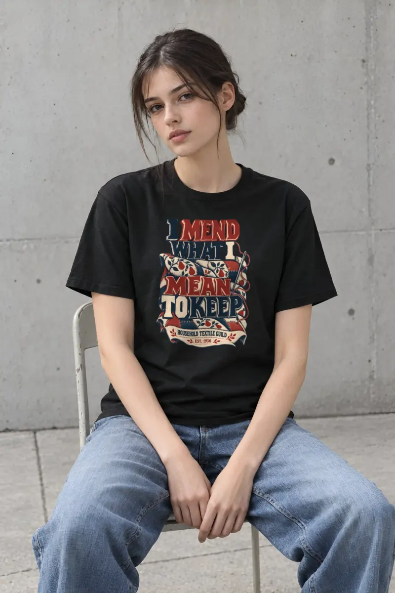 "I Mend What I Mean to Keep" Heavyweight Unisex Crewneck T-shirt