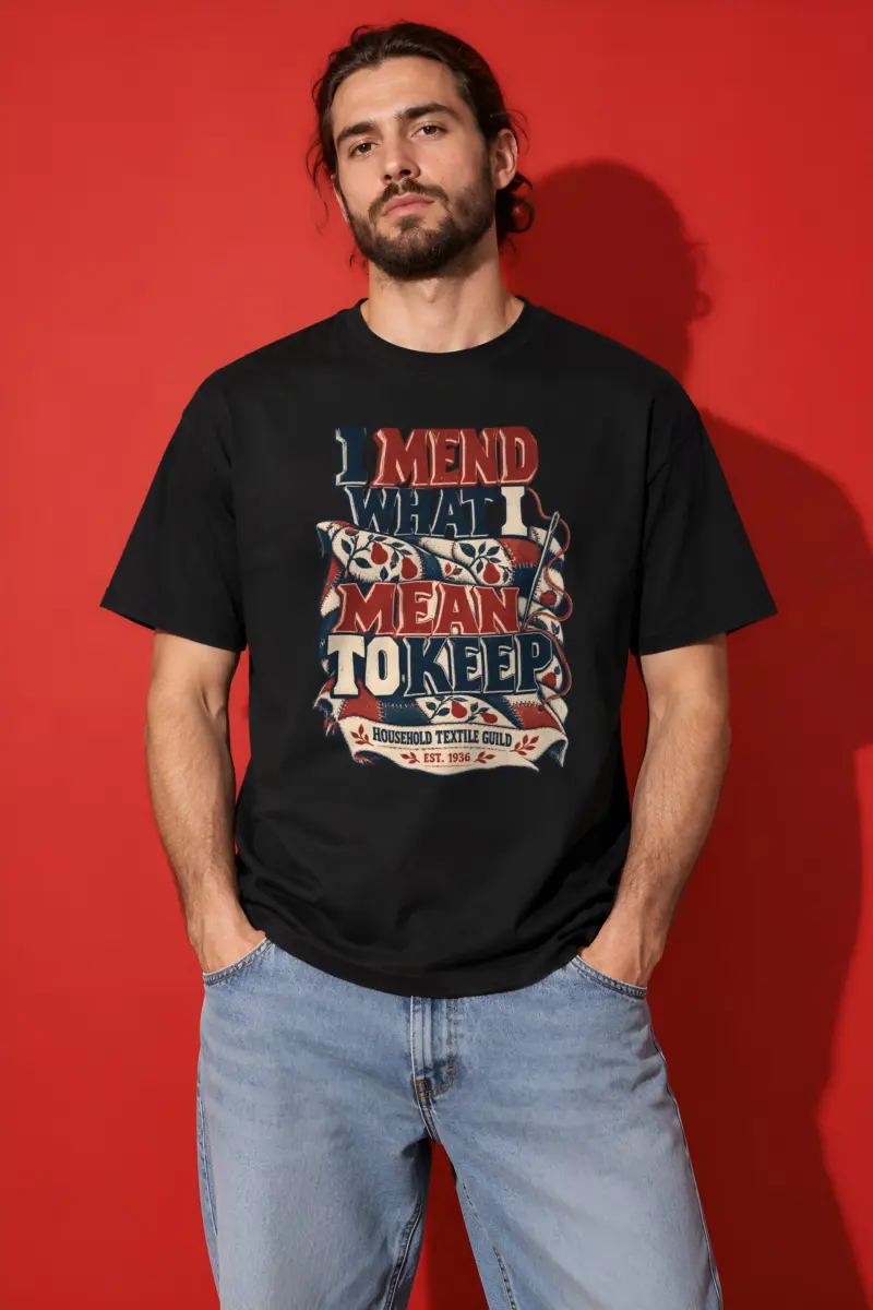 "I Mend What I Mean to Keep" Heavyweight Unisex Crewneck T-shirt