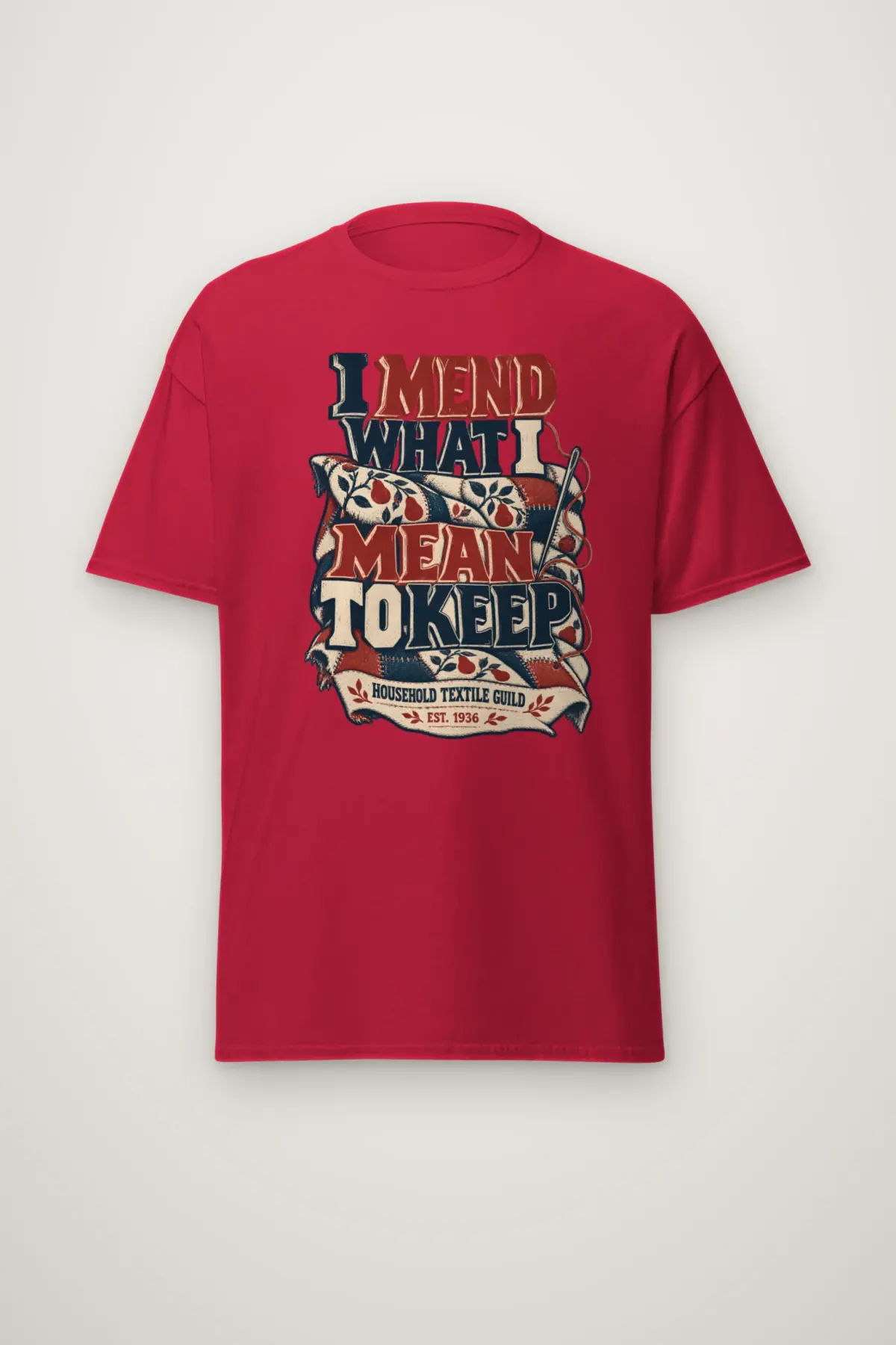 "I Mend What I Mean to Keep" Heavyweight Unisex Crewneck T-shirt